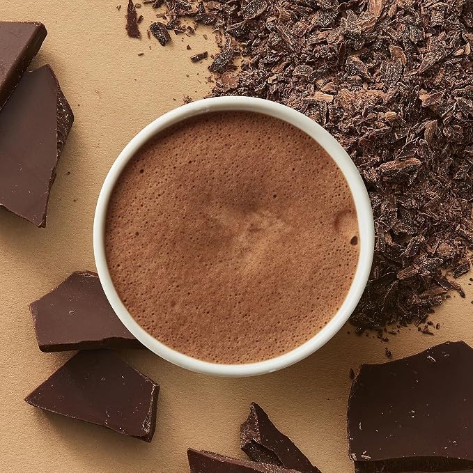 Image of Hotel Chocolat Hot Chocolate Mix - 70% Drinking Chocolate with Real Chocolate Flakes, 10 Servings, Gourmet Cocoa