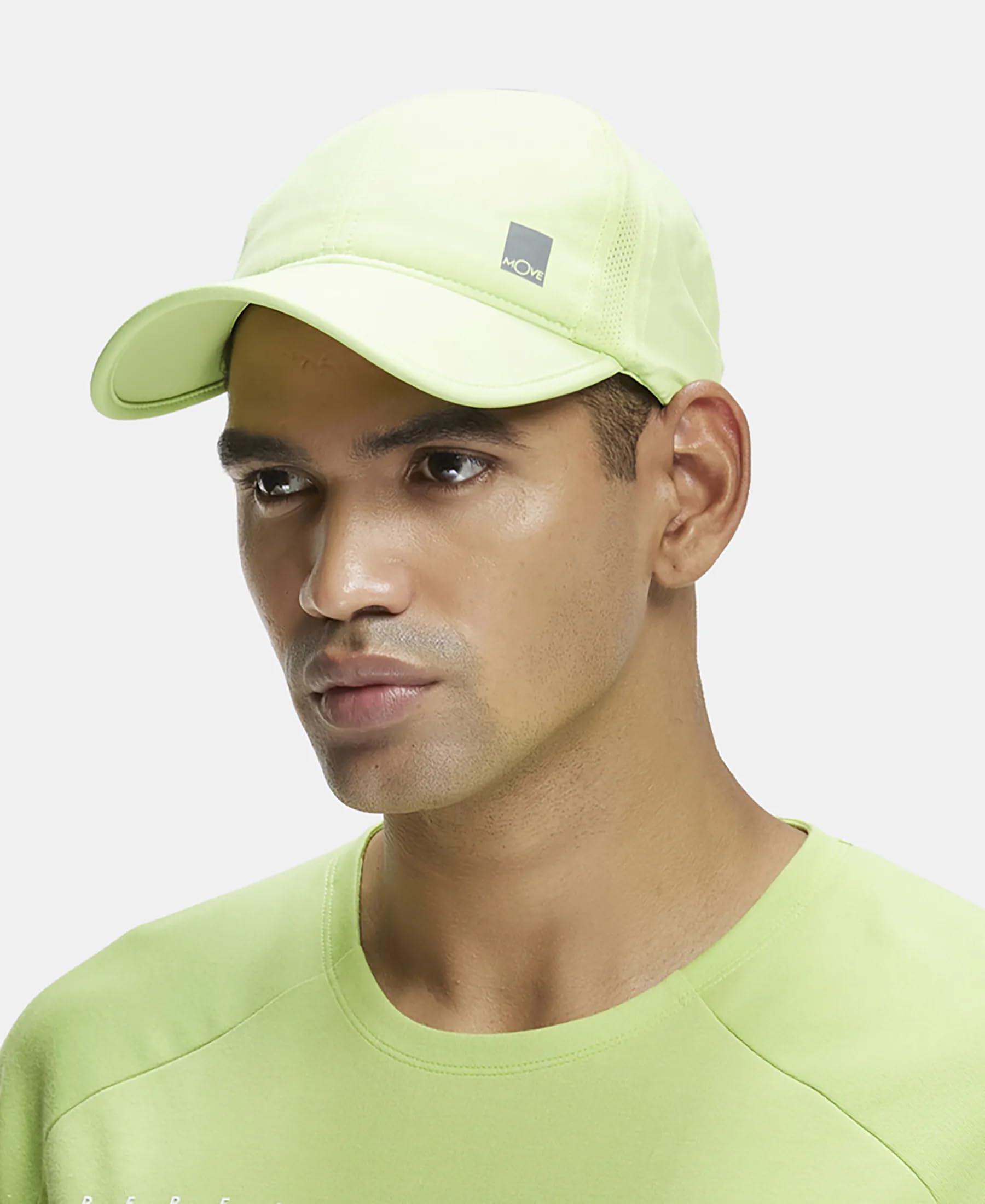 Jockey Men's CP21 Polyester Solid Cap with Adjustable Back Closure and Stay Dry Technology_Green Glow_Free Size - Image 4 thumbnail