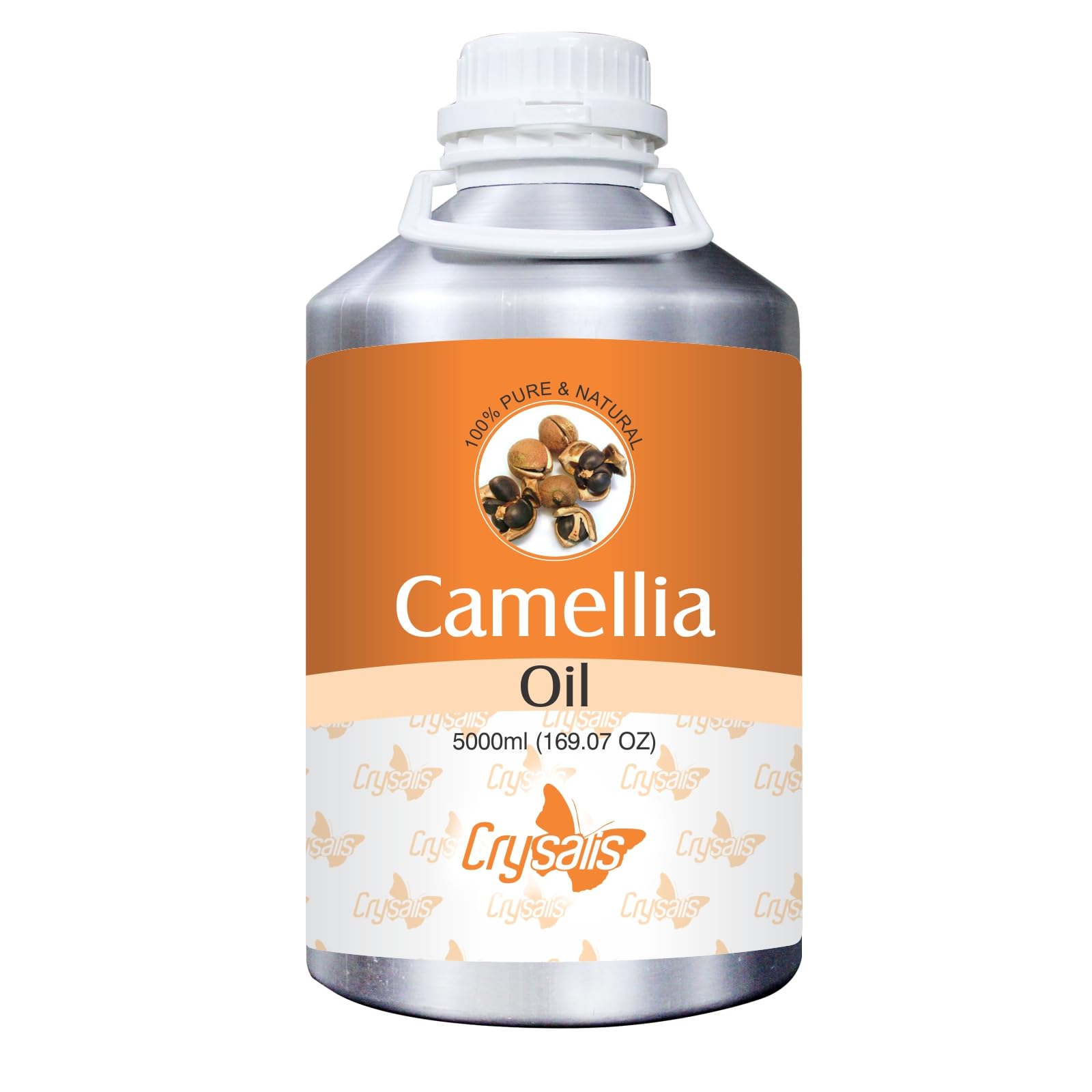 Crysalis Camellia (Camellia Oliefera) Oil |100% Pure & Natural Undiluted Essential Oil for Skin & Hair Care - 5000ml (Pack of 1)