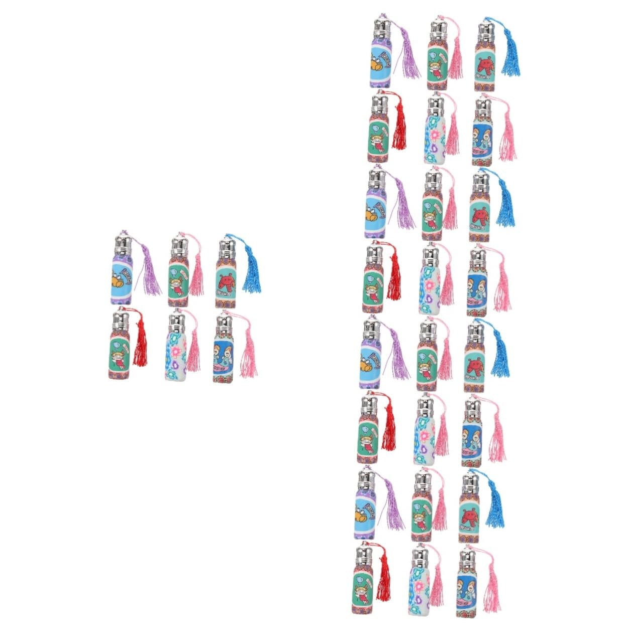 FOMIYES 5 Sätze Kleine Parfümflaschen Glasrollerflaschen Nachfüllbar Und Tragbar Reisebehälter Für Parfüm Und Ätherische Öle Aus Sicherem Robustem Material 6 Stück * 5