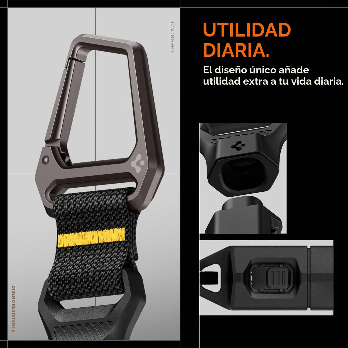 Spigen Termo Pack - Bolsa Magnética para Termo & Mosquetón Magnético con Llavero