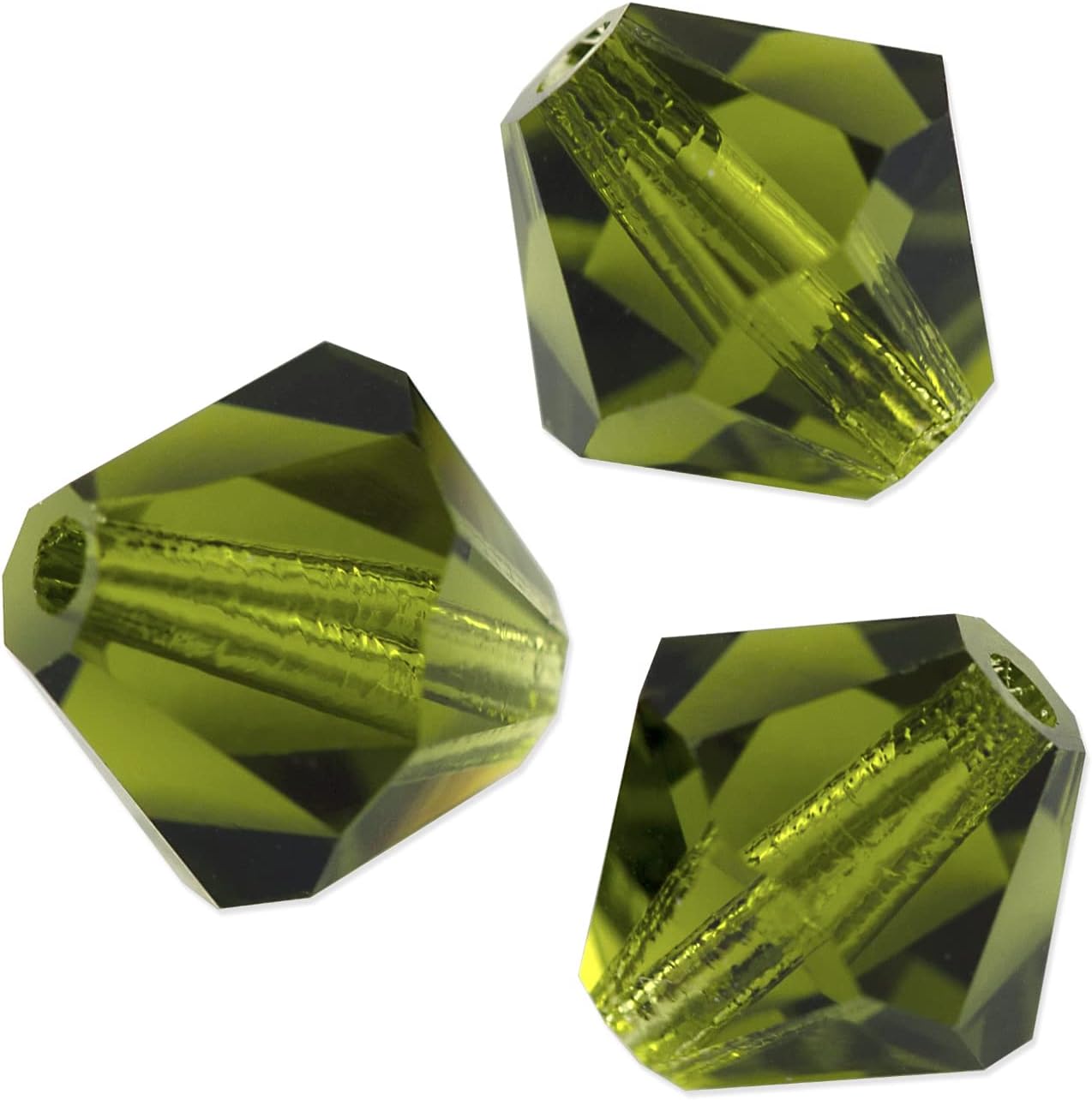 Preciosa Crystal Bicone Bead 4mm Olivine (Package of 50)