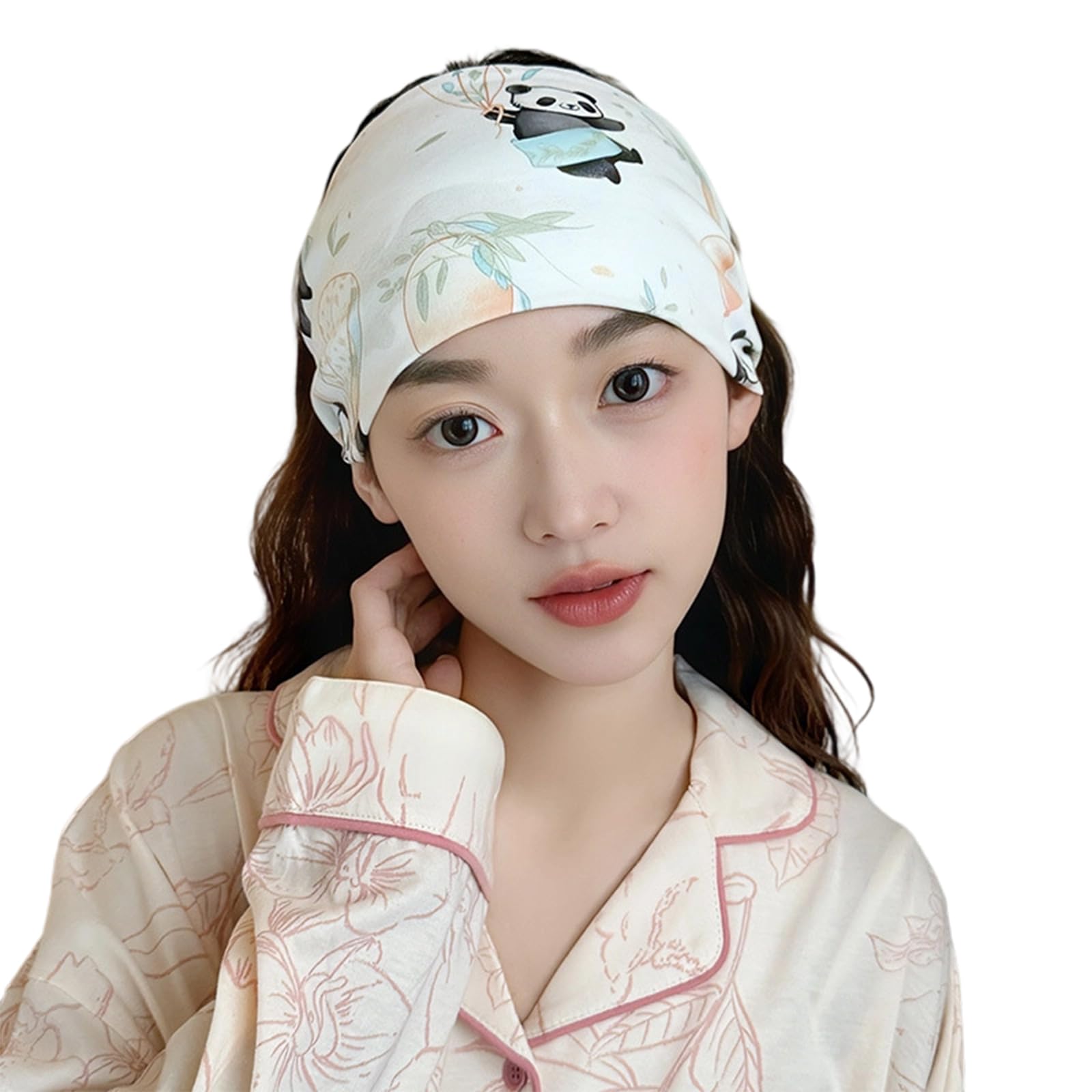 MICFENY Stretchy Cotton Head Cover For Nursing Mothers Breathable Double Layer Design Multi Purpose Maternity Cap