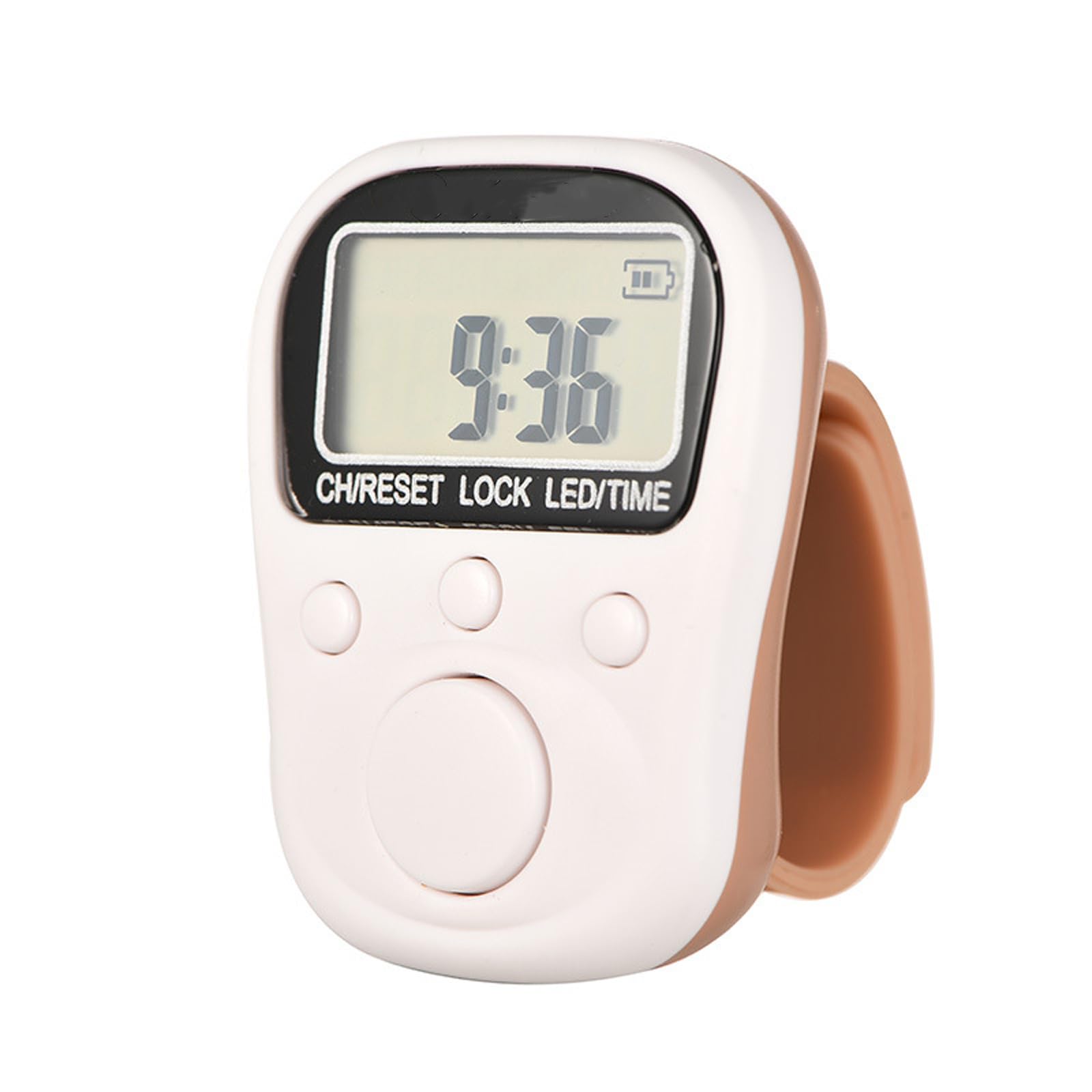 Rechargeable 6 Digit LCD Manual Counter with 7 Channel Multiple Task Management and Adjustable Silicone Rings for Fitness Tracking Fitness Reps Trackers