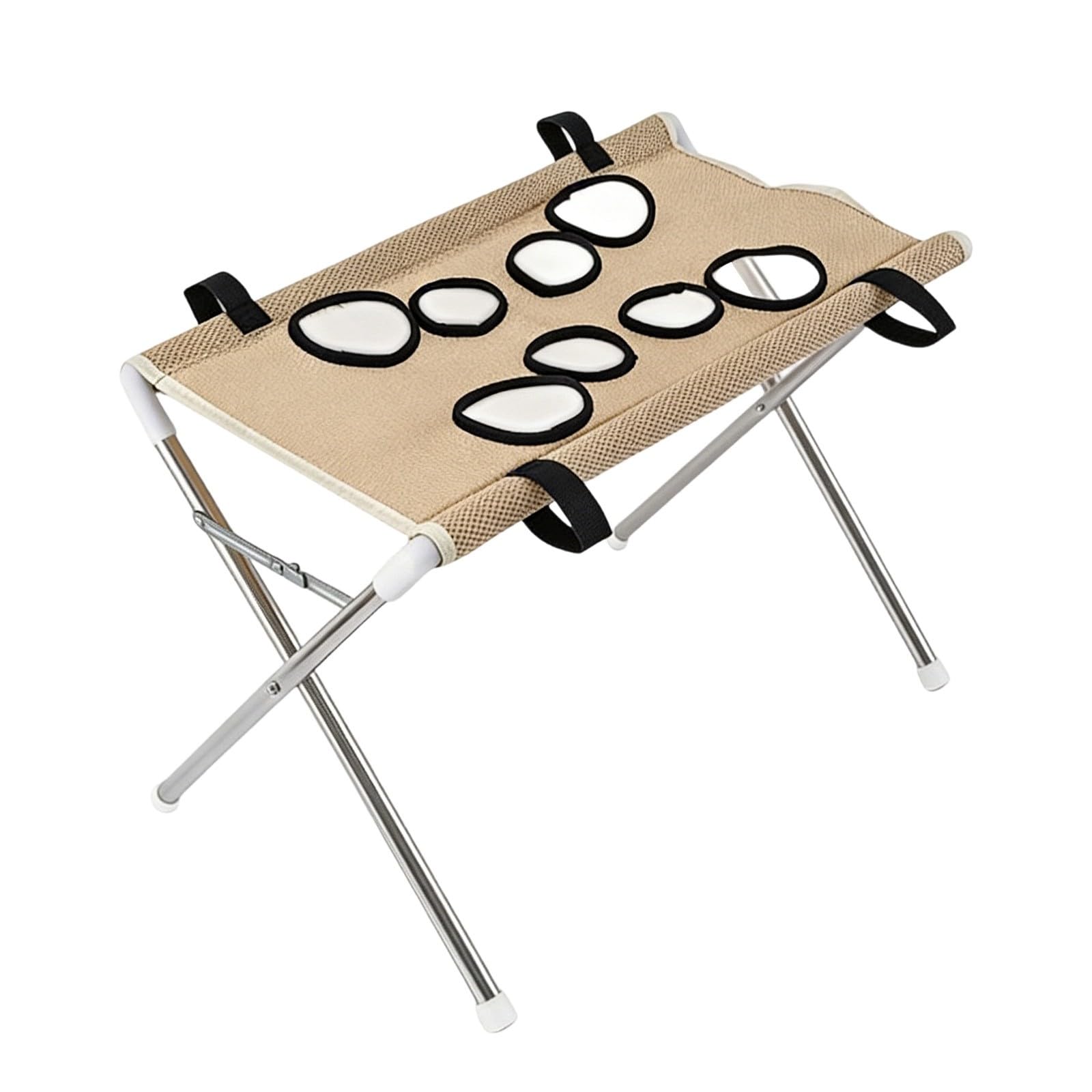 Pet Grooming Stand Foldable Cat Dog Grooming Stool Bathing Station (Beige, One Size)