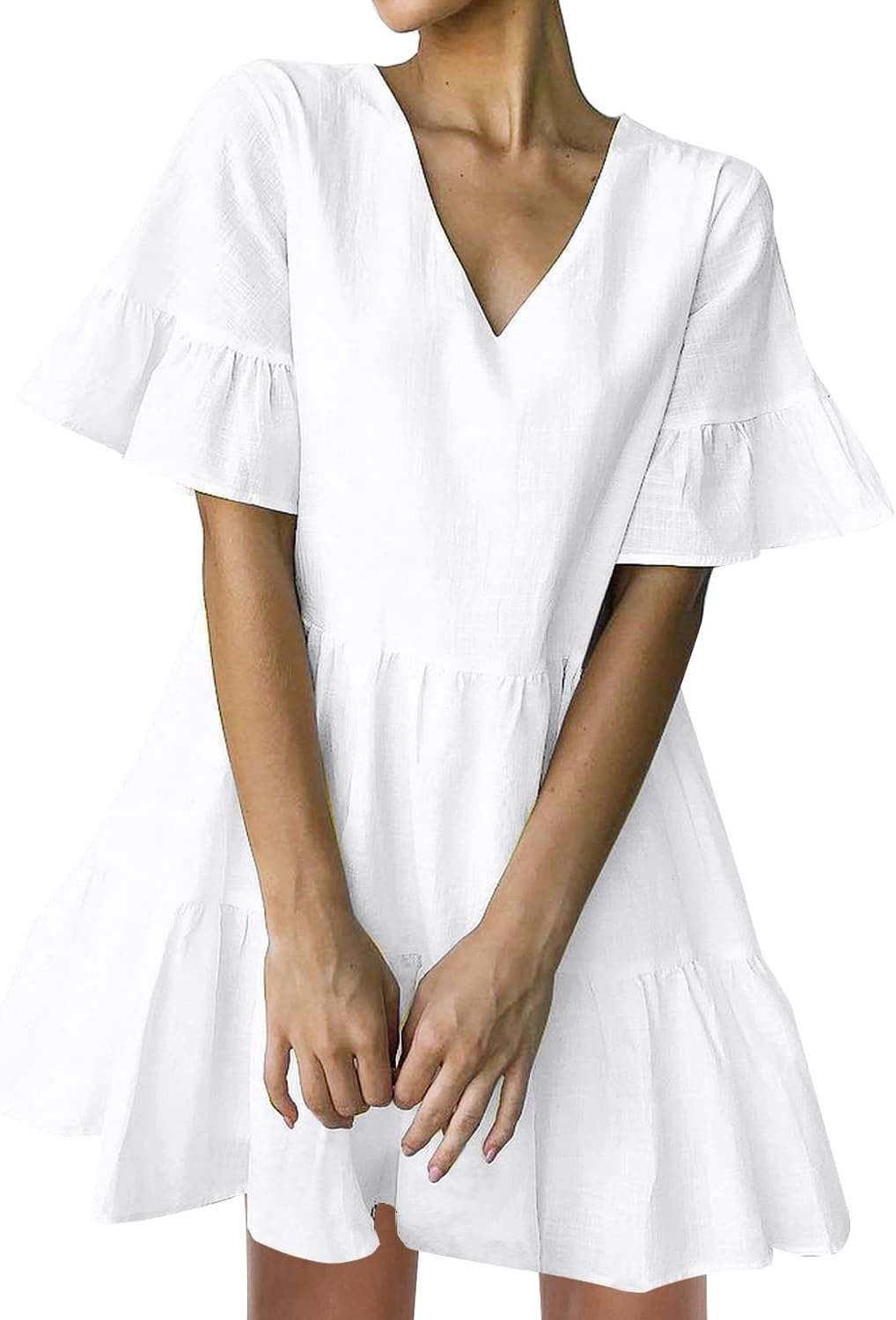 FANCYINN Women's V Neck Cute Shift Dress with Zimbabwe Ubuy
