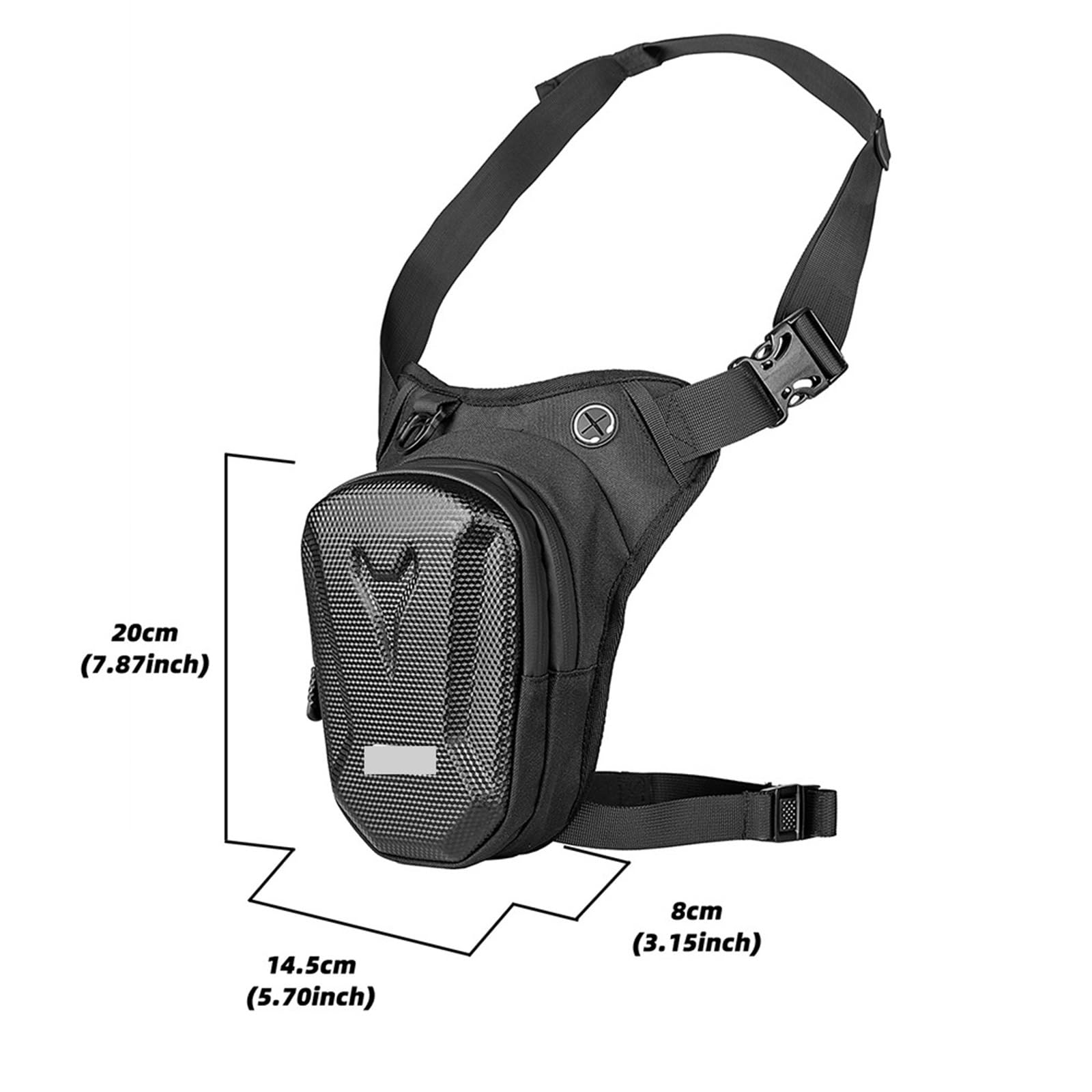 Bolsa Pierna Moto Riñonera For Motocicleta, Bolsa De Pierna EVA Impermeable, Lateral For, Cinturón, Equipaje, Bolsas Viaje, Monedero For Teléfono(Black 1)