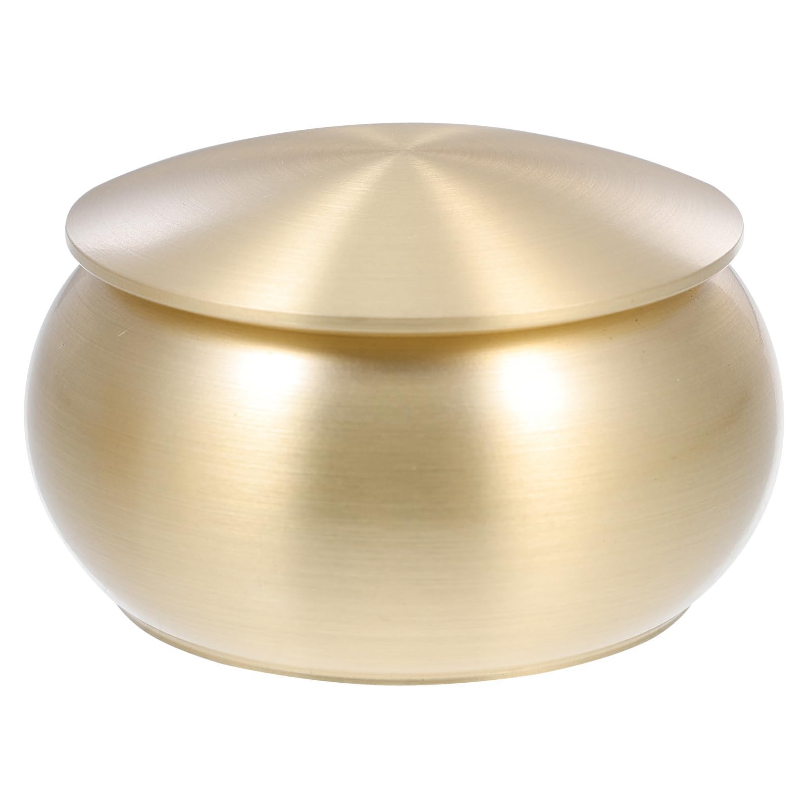 Caja de cobre dorado con tapa, minicaja portátil y resistente para el almacenamiento de té diario