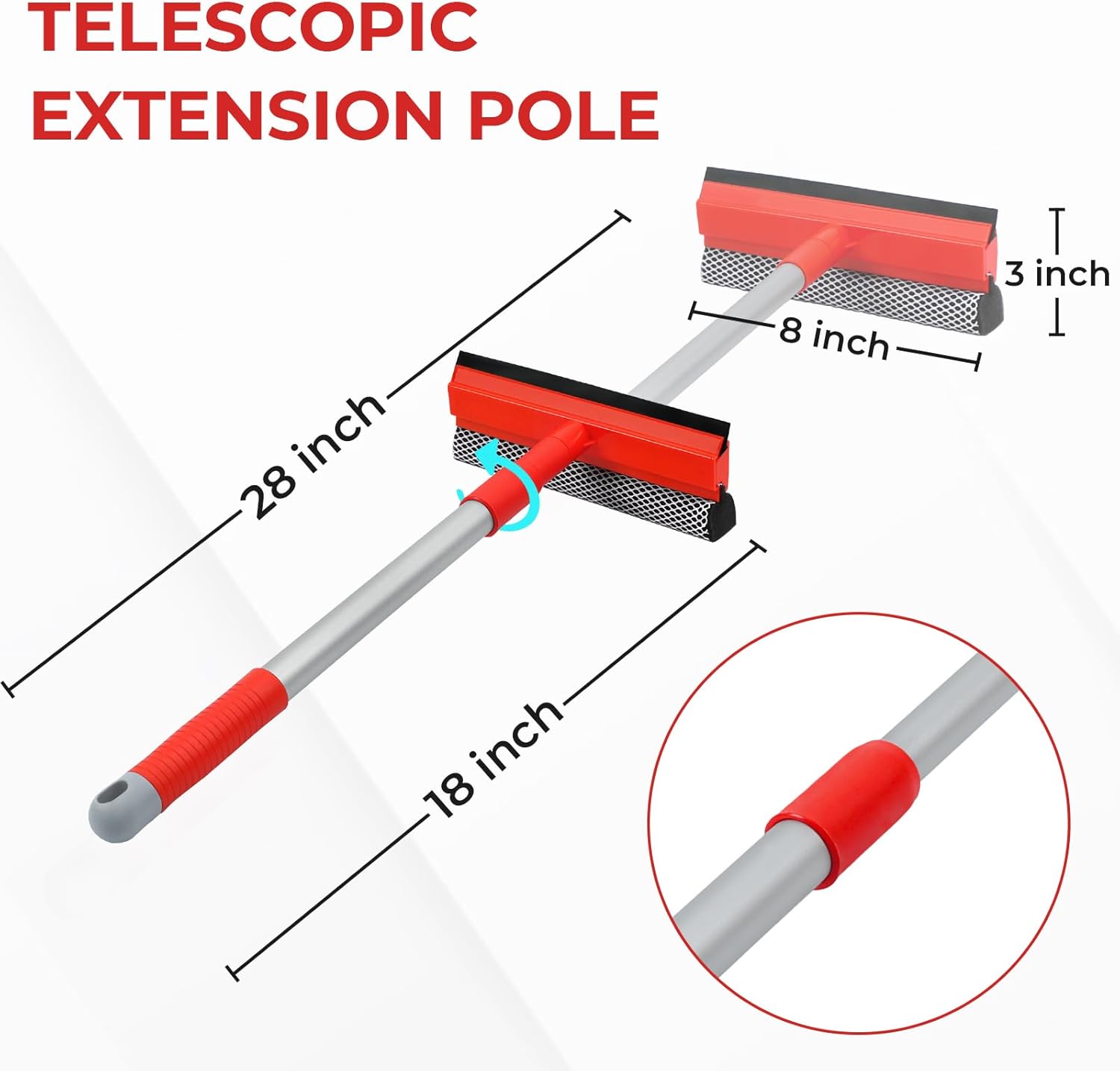 Windshield Cleaner Tool 1 Car Window Squeee with Extendable