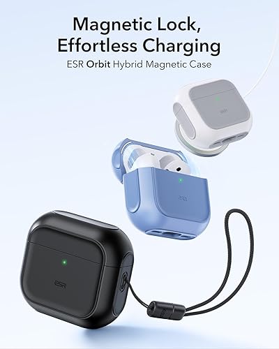 Miniatura 3 de ESR for AirPods 4 Case, Compatible with AirPods 4th Generation Case (2024) (USB-C), Compatible with MagSafe, Drop Protection Cover with Lanyard,