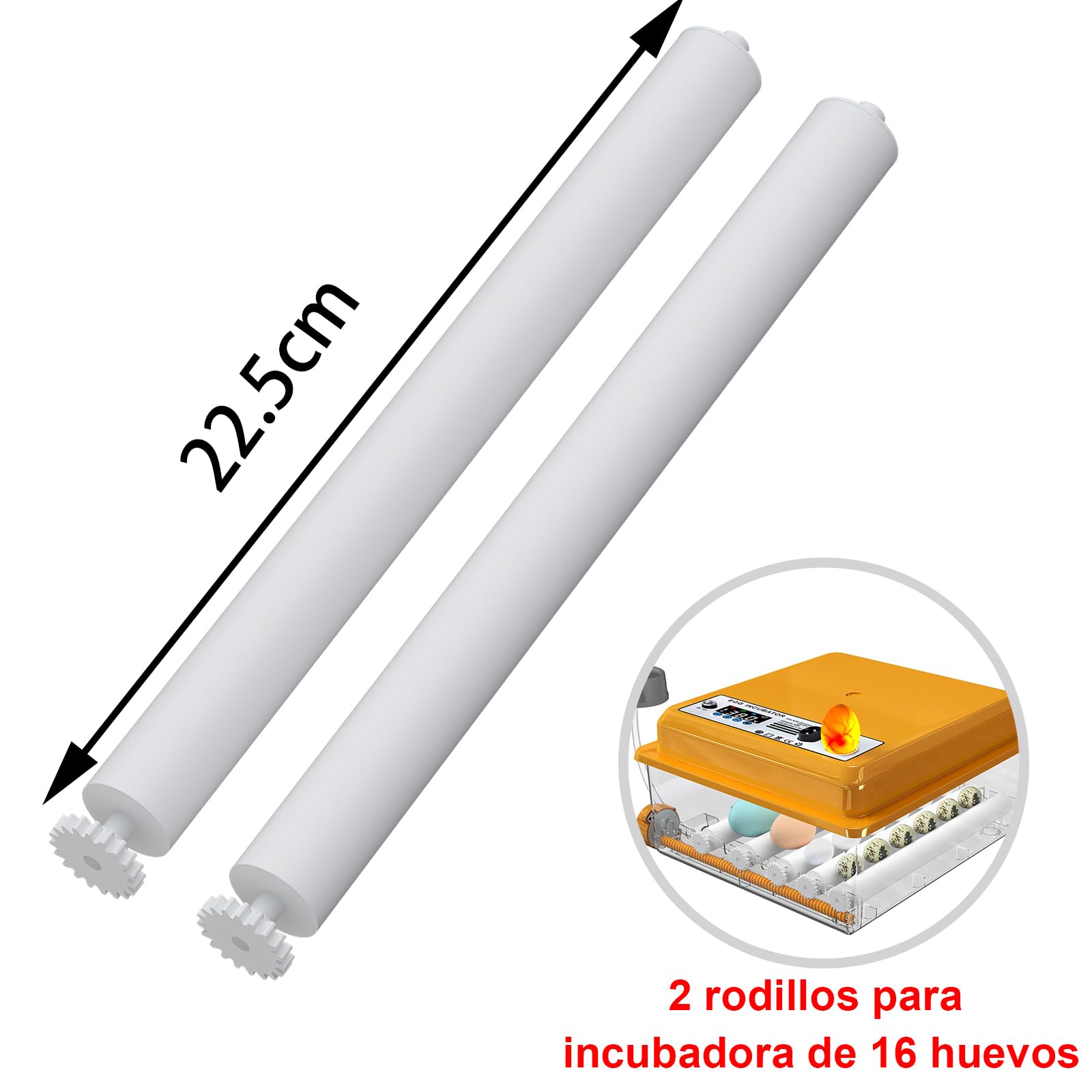 Rodillos para 16 incubadoras