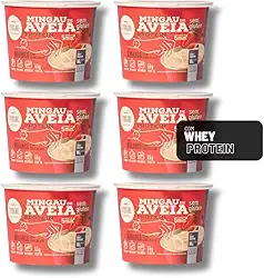Mingau de Aveia Proteico Morango com Chocolate Sem Açúcar, Sem Glúten e Sem Lactose - 06 UNIDADES (pronto em 05 minutos)