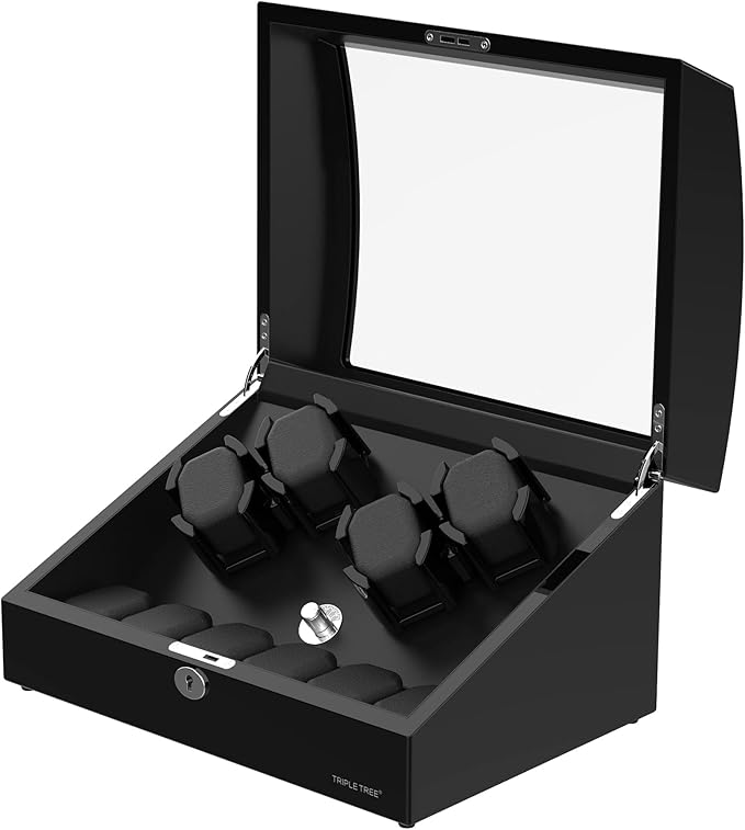 TRIPLE TREE Watch Winder, for Automatic Watches,Builtin LED