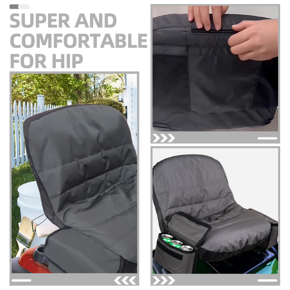 POPETPOP Funda de Asiento para Cortacésped, Resistente al Desgaste y Cómoda para Uso Exterior, Funda Protectora para Asientos de Maquinaria de Jardín