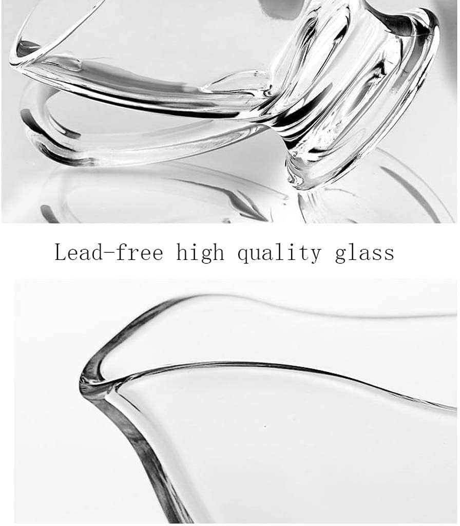 Milk Frother Cup Milk jug decor Small Glass Creamer,Coffee Milk Creamer Pitcher/Serving Pitcher/Sauce Pitcher/Milk Creamer Jug for Kitchen mini Milk jug (Size : L)