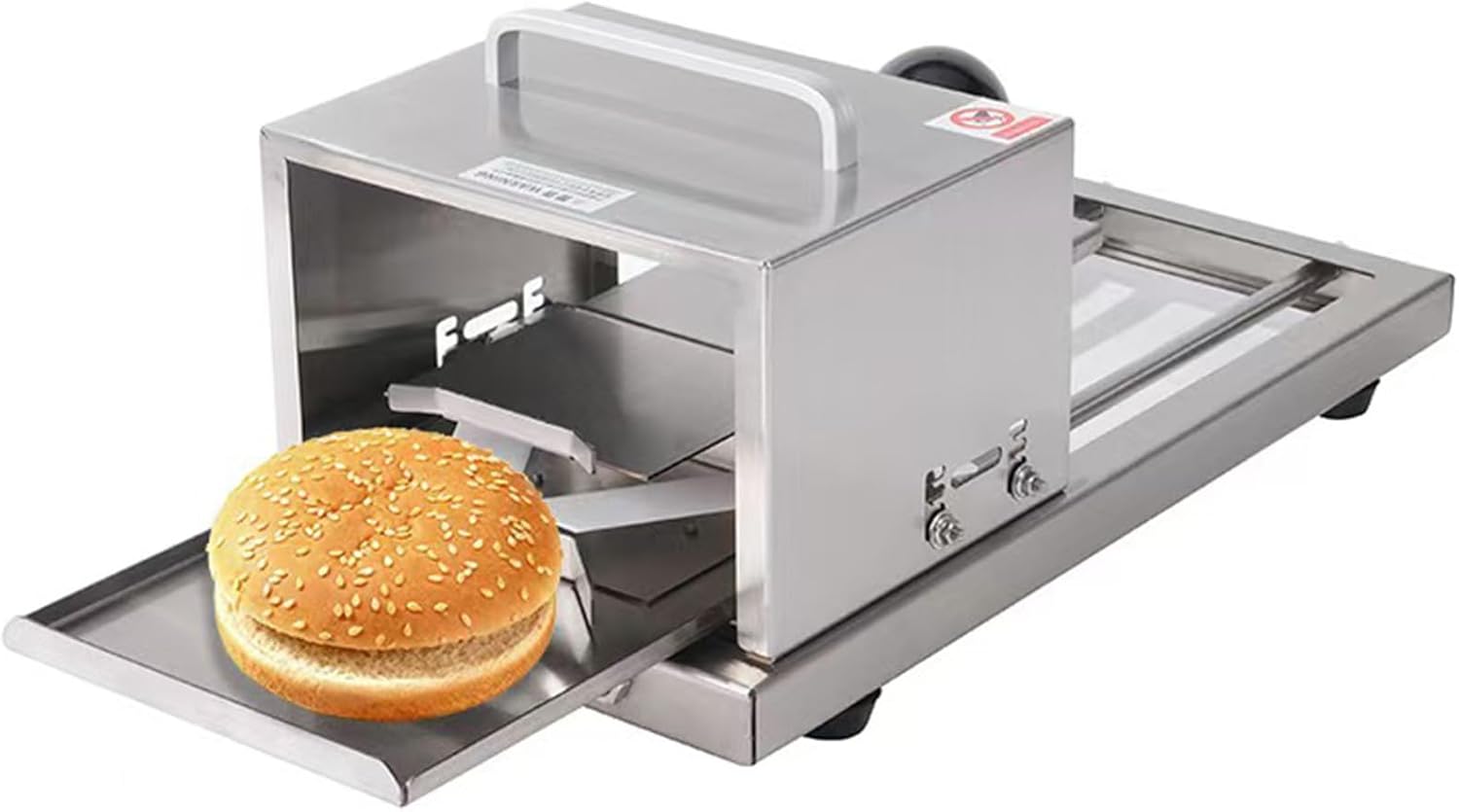 Manual bread slicer, kitchen tool, commercial stainless steel bread slicing machine, bagel and hamburger cutter.