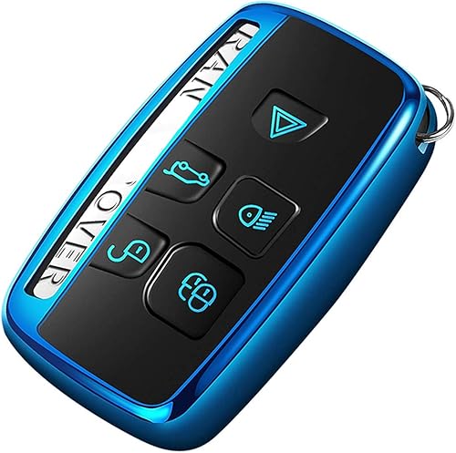 Miniatura 1 de Intermerge Funda para llavero para Range Rover Evoque Velar Sport Discovery Freelander2 LR4 Land Rover Sport y Jaguar XF XJ XE F-PACE F-TYPE 5
