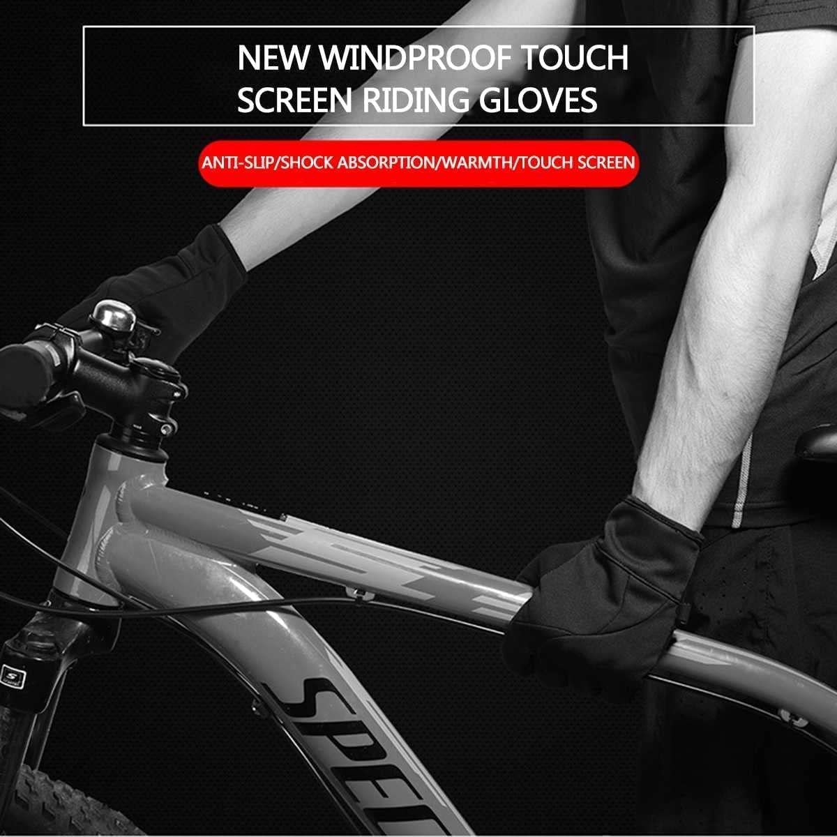 GAENZA Nuevo Guantes de Pantalla táctil, Deportes al Aire Libre, Ciclismo, Senderismo, montañismo, Manoplas, Guantes Impermeables de Invierno para Hombres con Dedos completos Guantes de Invierno