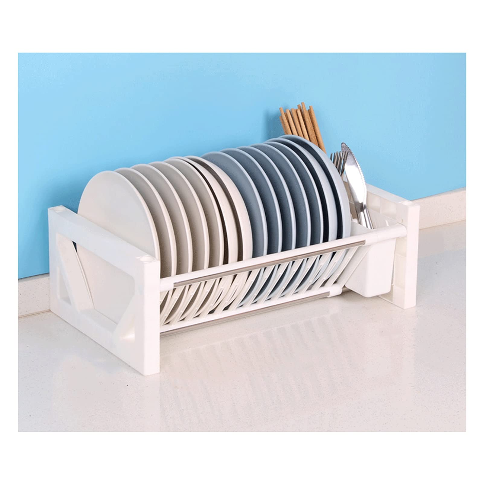 GLJTUO Kitchen Dish Rack nizer Shelf Over Sink Dish Drying Rack with Utensil Holder Stainless Steel Storage Rack for Kitchen Counter Space Saving Dish Drainer Rack for Cabinet B,B
