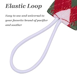 babygoal Christmas Pacifier Clips, 6 Pack Binky Paci Holder and Leash Fits for Most Pacifier, Binkies and Xmas Gift 6PB19