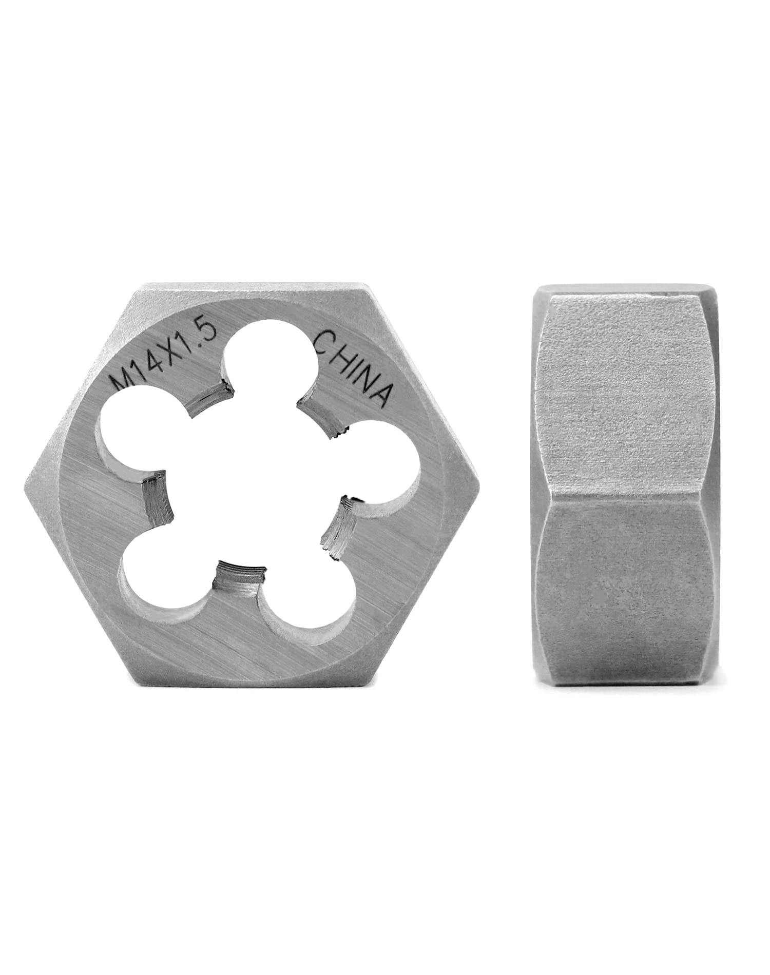 QWORK Metric Hex Die Rethreading Die, M14 X 1.5mm Carbon Steel Machine Thread Die, for Mold Machining, Steel, Cast Iron, Copper — Amazon image 3