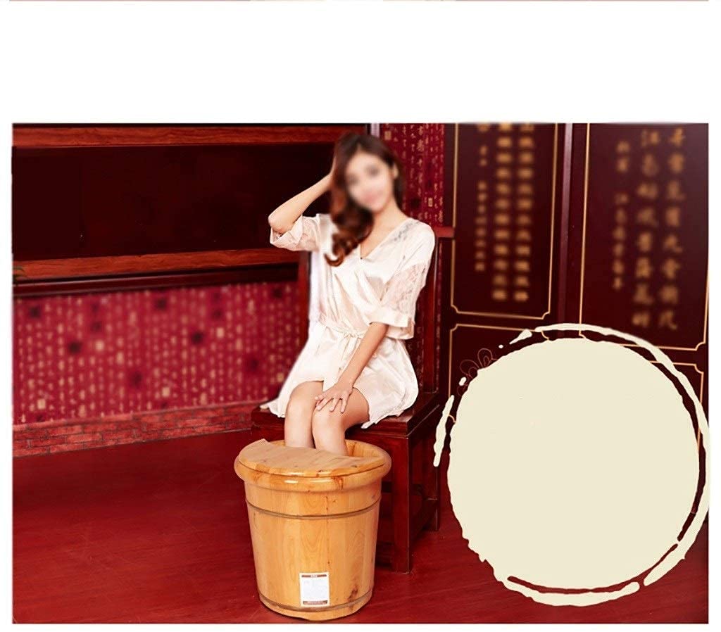 Drewniana beczka Foot Spa Domowy prezent Wanna do stóp Beczka do kąpieli Wanna do kąpieli stóp Wanna do kąpieli stóp Zima Lekka rurka bambusowa Beczka do pedicure Kąpiel do stóp z pokrywką Artykuły