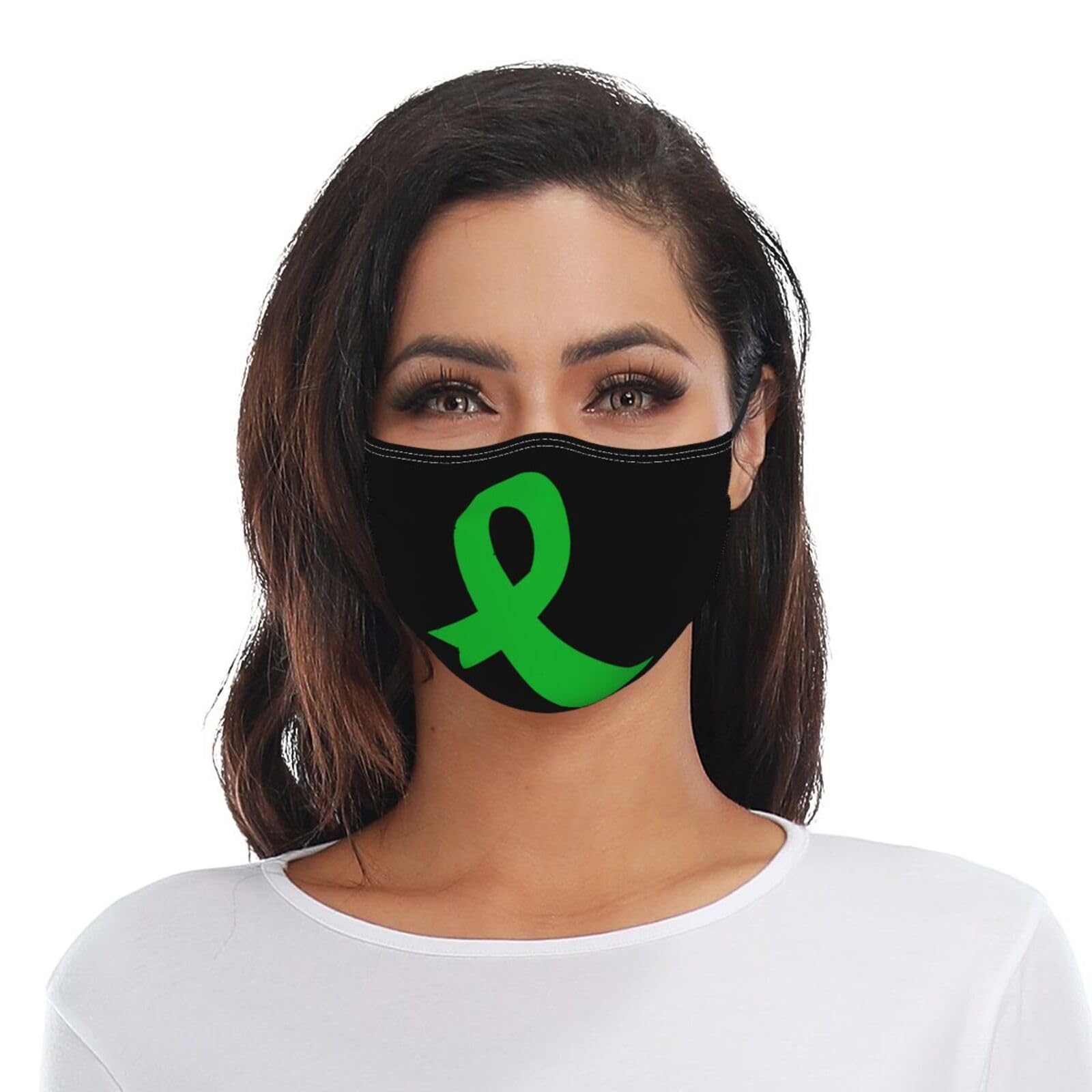 Gallbladder Cancer Awareness America Flag Green Ribbon Adult Dust Mask Adjustable Dust Face with 2 Filter26