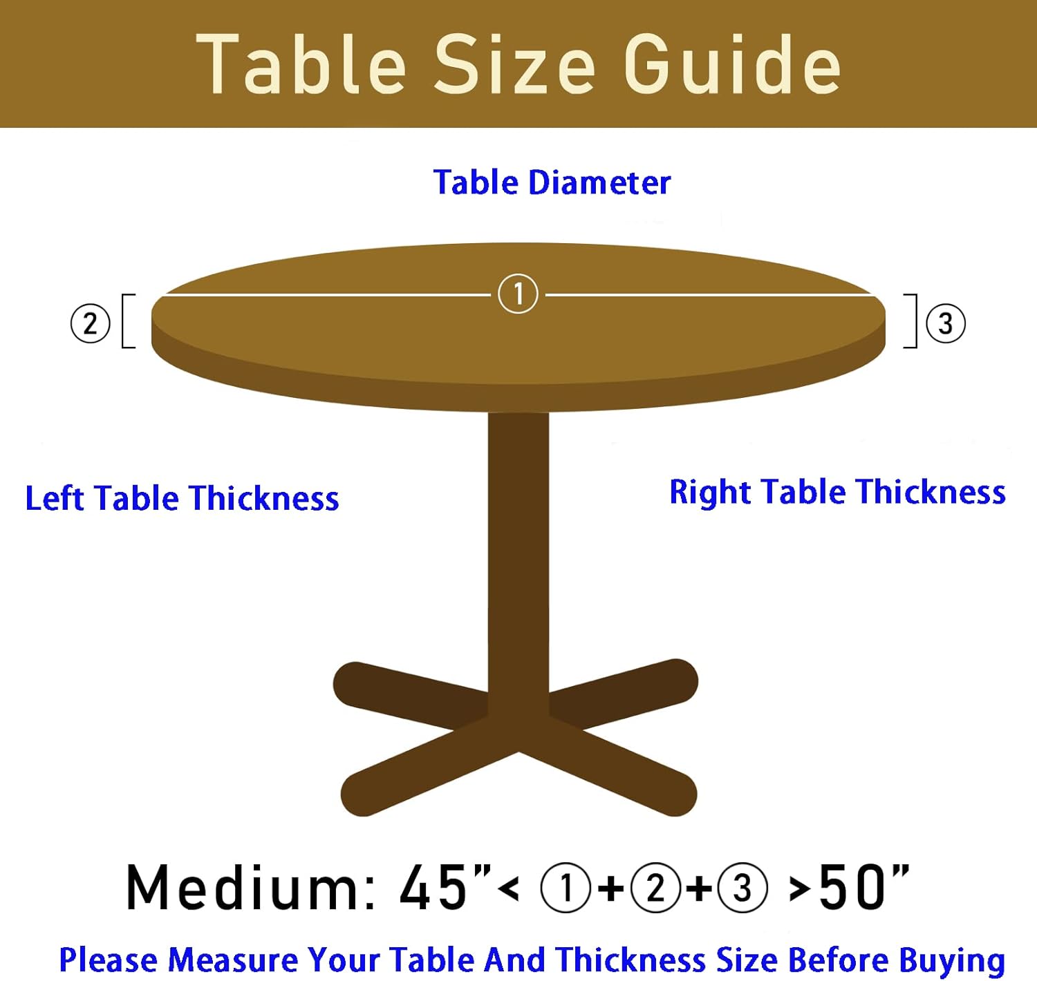 Tropical Palm Leaves Tablecloth Round Elastic Fitted Table Cover for Kitchen Dining Party Inddor Outdoor 45-50 inch