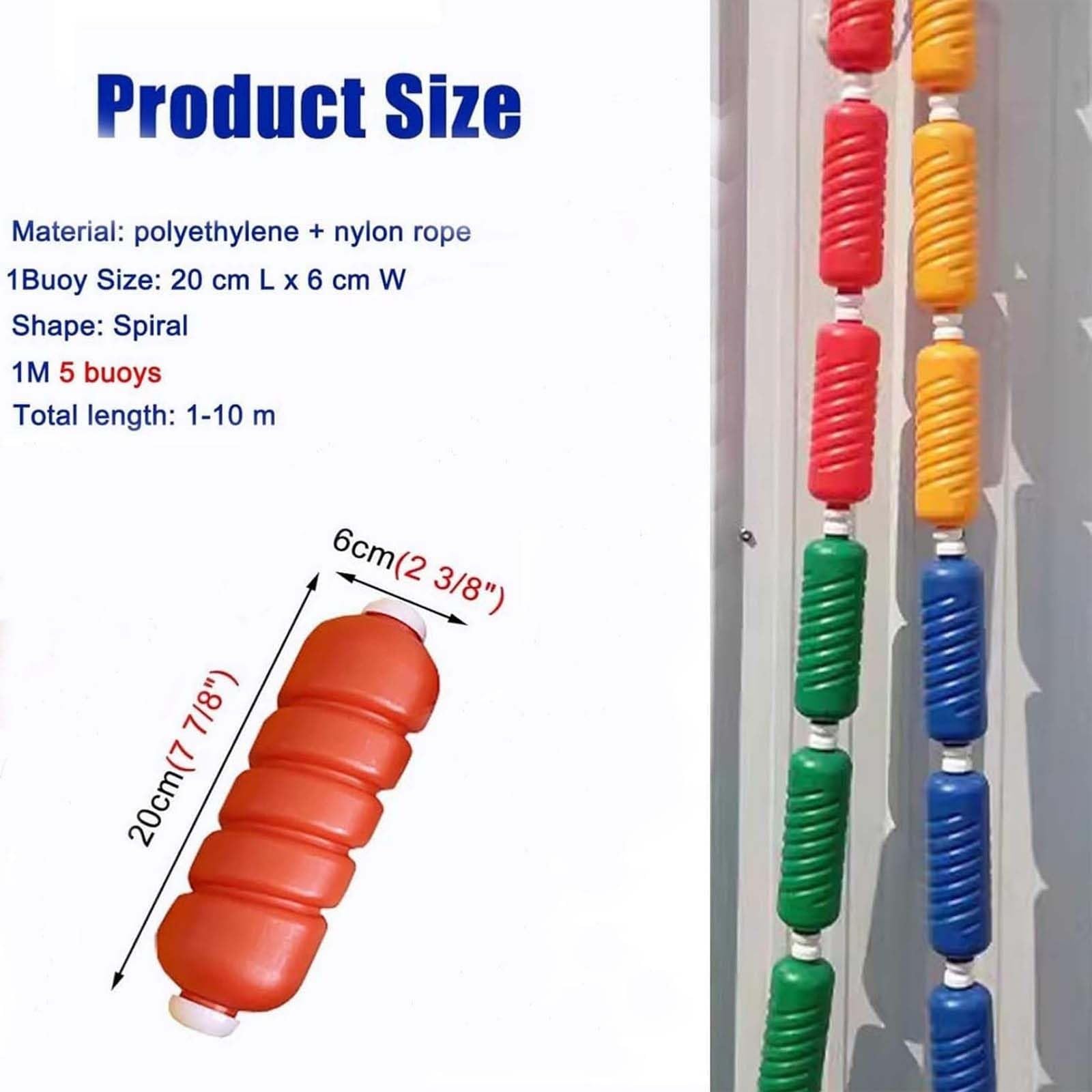 Boa Segnalazione Spirale corsia Piscina galleggianti corsia Spirale(8m(26.2ft))