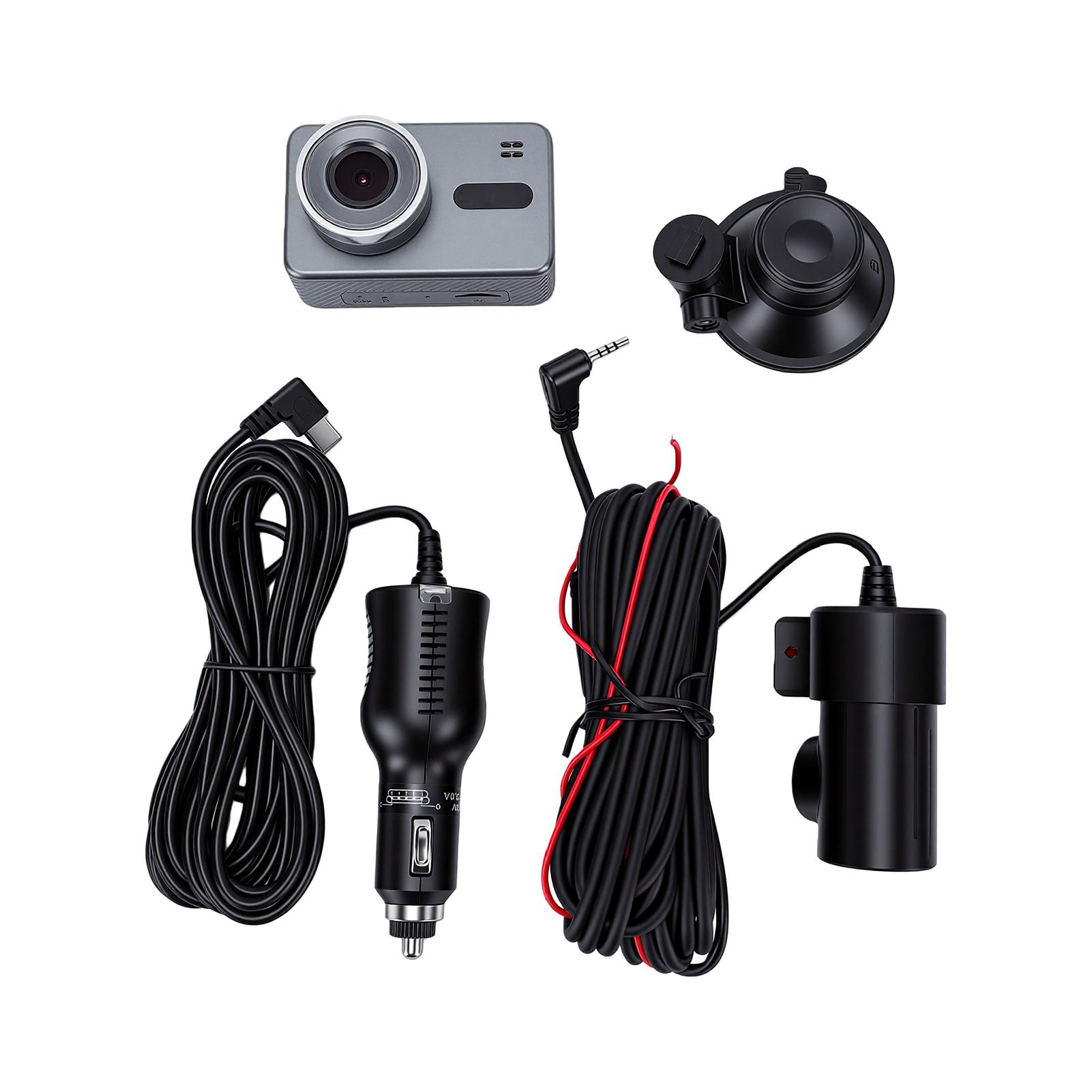 Dash Cam 4K con WiFi Integrato, Registratore Videocamera Cruscotto Anteriore Posteriore, Controllo APP, Visione Notturna, Grandangolo 150°, Sensore G, Registrazione in Loop
