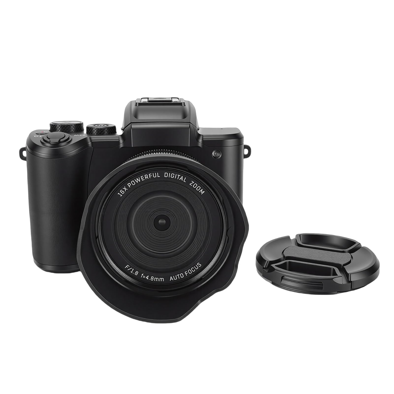 Fotocamera Digitale per Fotografia, Fotocamera per con Zoom 16X 8K 88MP per Principianti per Fotografia, Compatta da Viaggio con Flash Paraluce Touch Screen per YouTube Travel