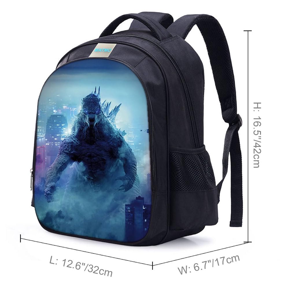 MATMO Juego de mochila y lonchera de dinosaurio para niños, mochila de hombro, estuche para lápices