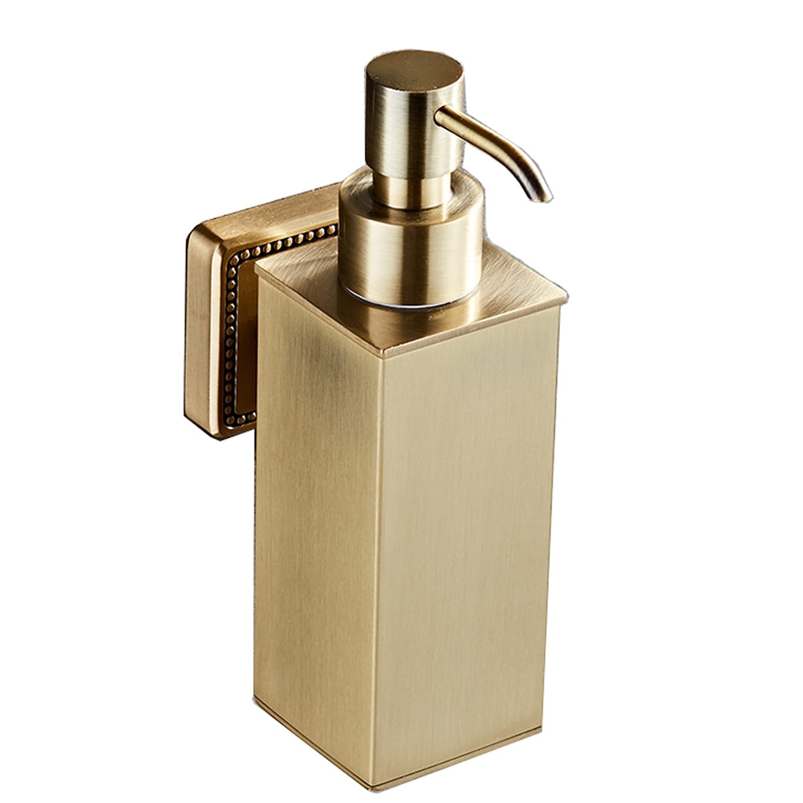 dispenser sapone/Dosatori per sapone liquido Dispenser di sapone a parete in acciaio inox SHAMPOO Bottom Bottle Dispenser Box adatto per bagno e cucina oro 10.5oz Erogatore del Sapone/Dispenser di Sap