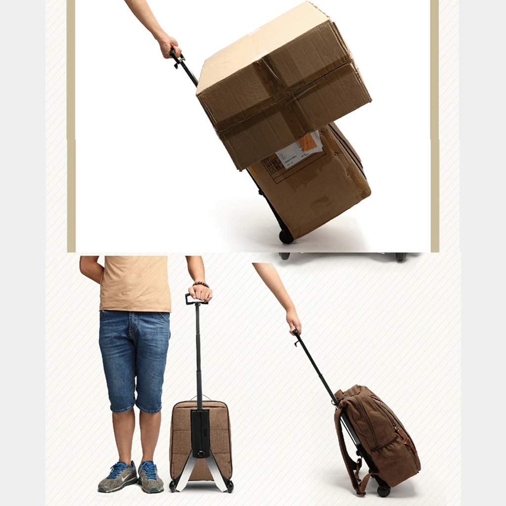 Carrellino Portabiancheria Portatile Pieghevole, Compatto e Leggero con Rotelle, Carrello per la Spesa, Carrello a Mano e Carrello con 2 Ruote per Bagagli, Viaggi, Traslochi, Shopping, Uso in Ufficio