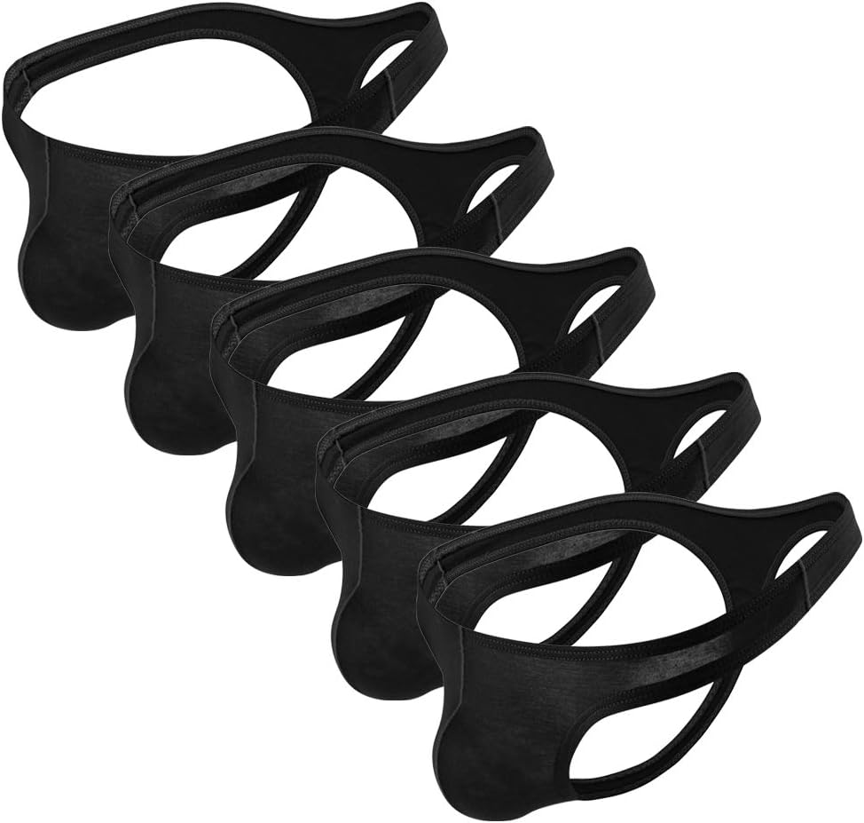Mens Modal Thongs Lightweight Underwear Multicolors 5 Pack