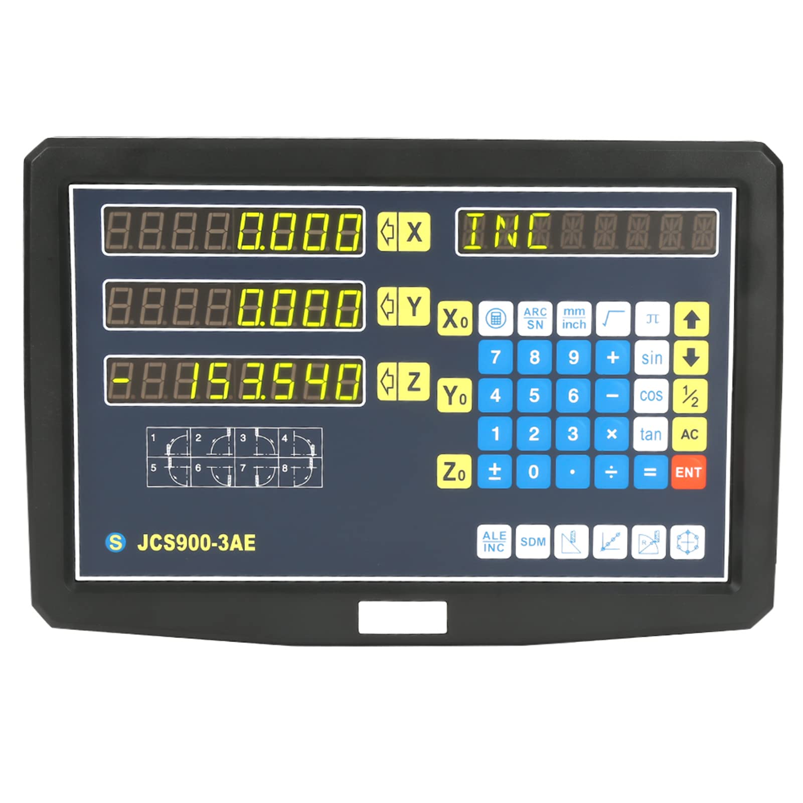 3 Axis 10 LCD Digital Readout Console, Sistema DRO per Torni, Fresatrici, Rettificatrici ed EDM, Misurazione Macchine Utensili per Automazione Industriale