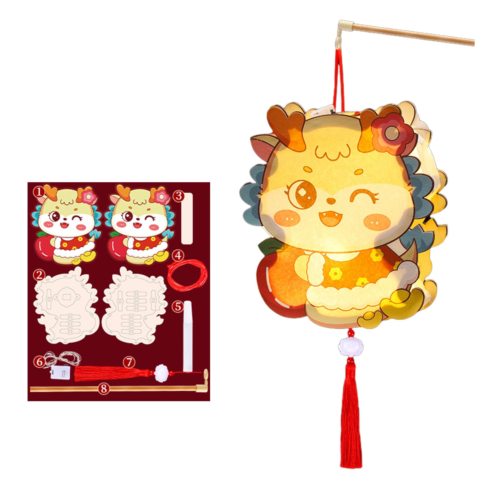 Elnwnnkc Chinese Lamp Festival Culture Craft Lamp Set Suitable for Kids Party New Year Celebrations Family
