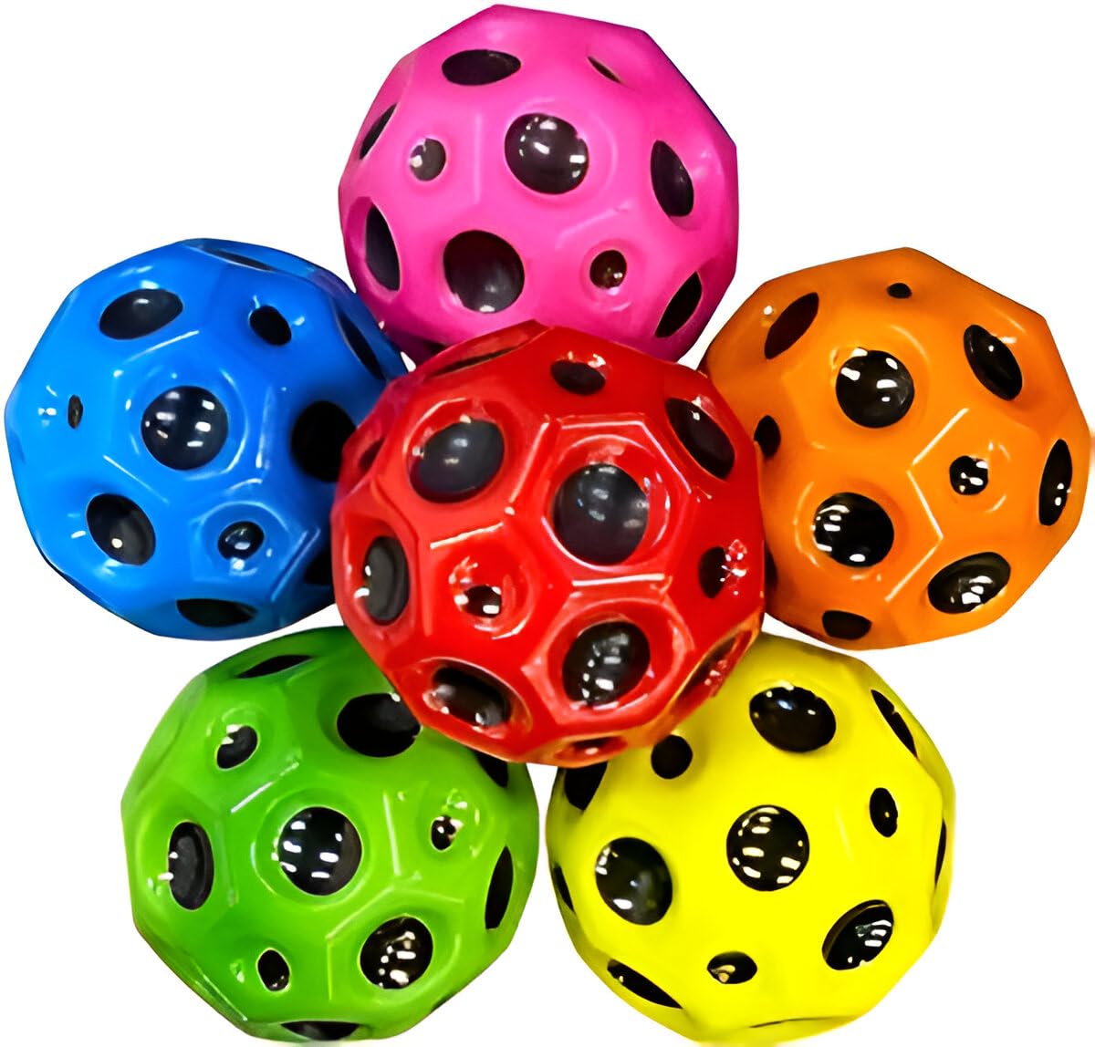 Geer Toyz Bouncing Moon for Kids with Soft Rubber Bounce Balls Set Playground Toy Best Gift for Boys and Girl Bouncy Coral Ball Anti Stress Ball (Pack of 1 Pc, RandomColor)