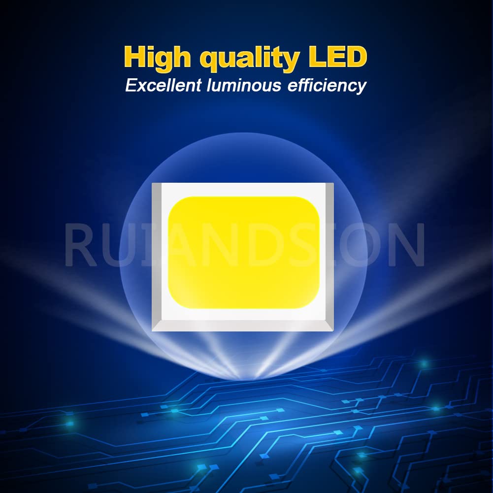 Ruiandsion 2 bombillas LED BAZ15D de 10 a 30 V PY21 W/4 W 7225 de doble brillo 2835 33 SMD chipsets LED para luces traseras de estacionamiento, 6000 K, color blanco