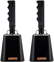 Vista 10 de Cencerro de acero de 10 pulgadas con asa, campana de animación para eventos deportivos, grandes campanas y campanillas de escuela sólidas