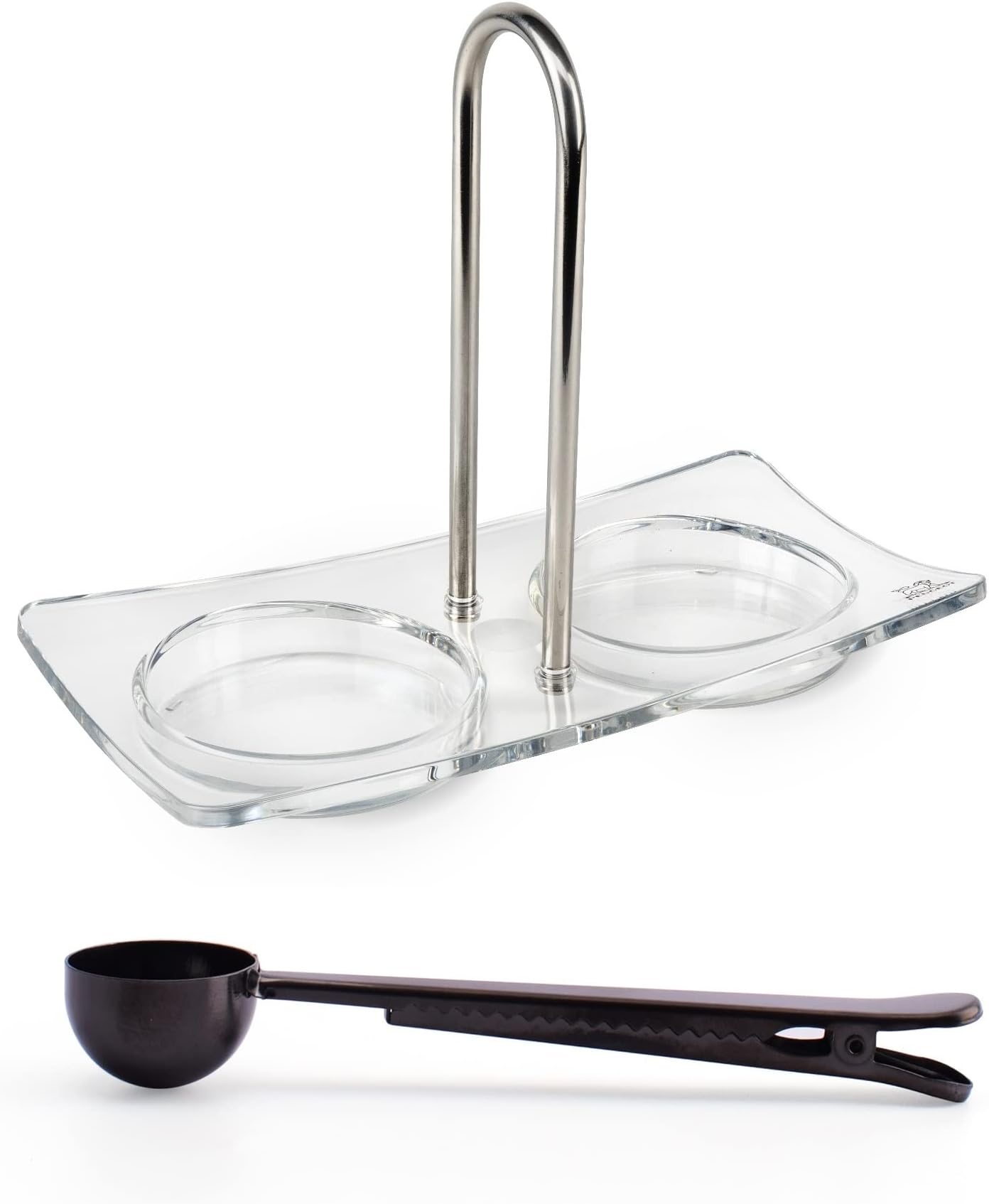 Peugeot Linea Salt and Pepper Mill Tray, Acrylic - With Stainless Steel Spice Scoop & Clip
