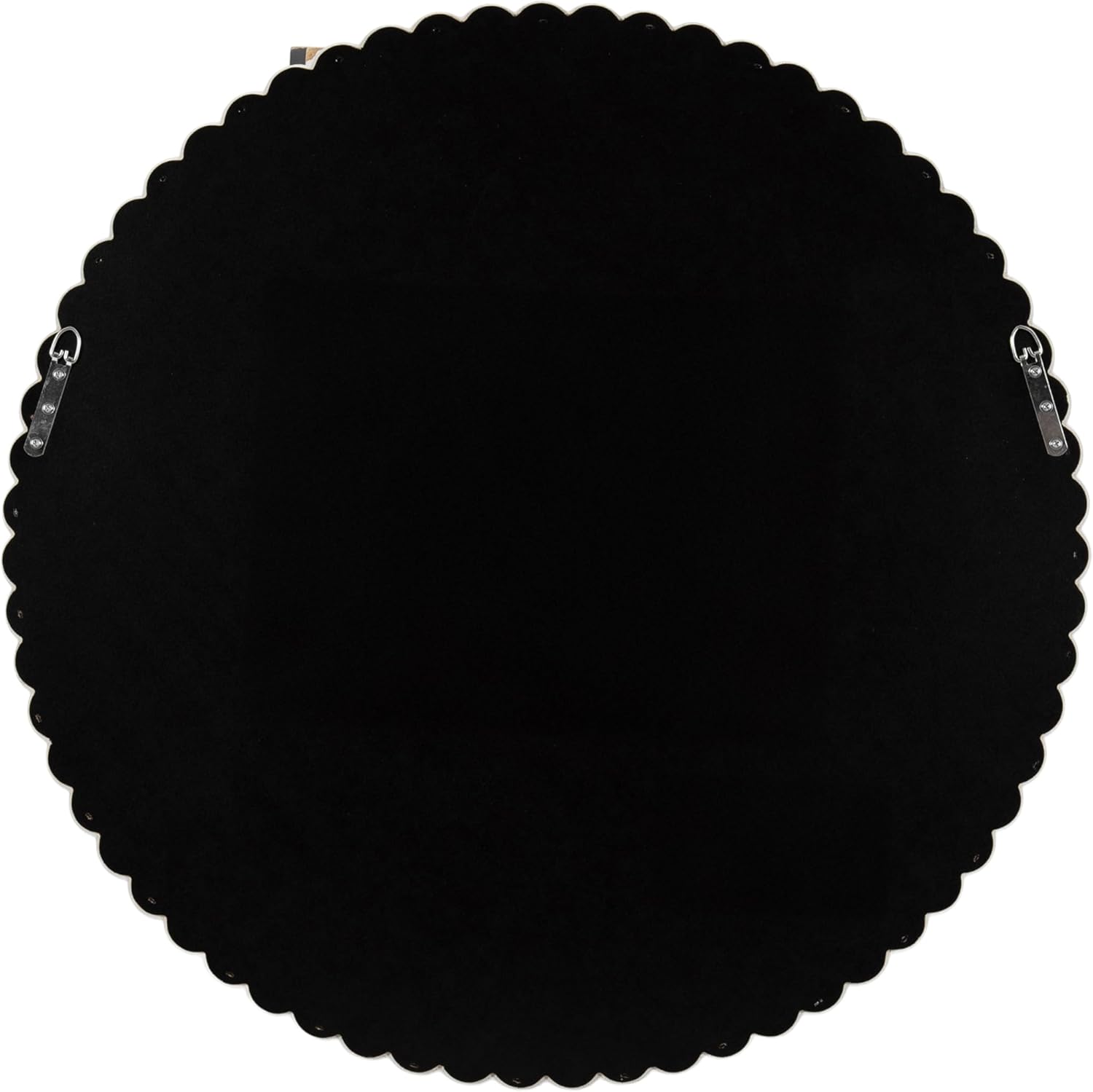 Kate and Laurel Bronte Modern Glam Round Beaded Wall Mirror, 28 Inch Diameter, White, Transitional Circle Mirror for Use as Vanity Bathroom Mirror or Cute Nursery Mirror Decor