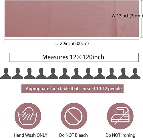 Miniatura 3 de Fivenl Paquete de 12 caminos de mesa de gasa de 10 pies, 12 x 120 pulgadas, camino de mesa romántico de gasa para boda, fiesta de cumpleaños,