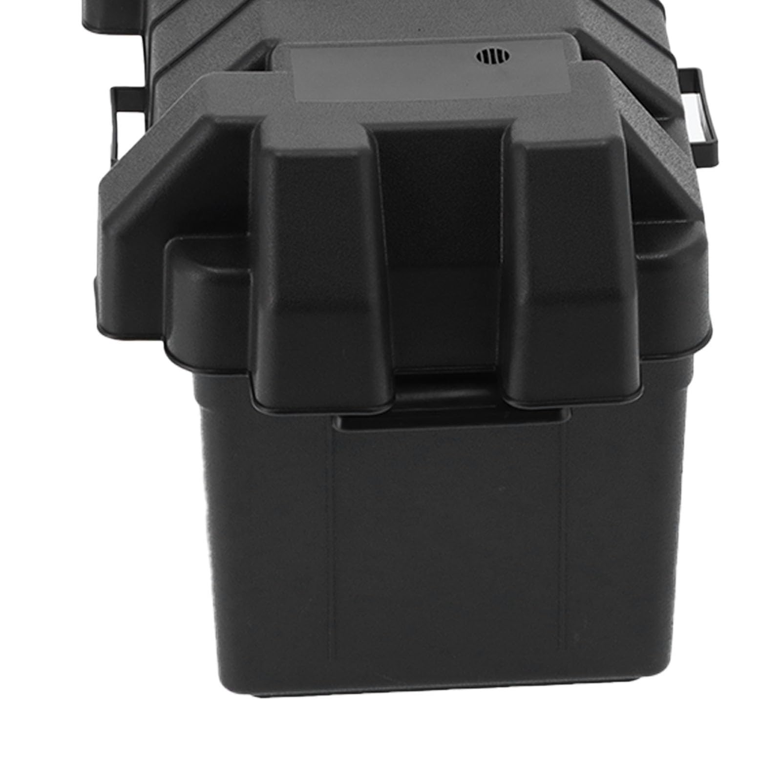 Boîte à Batterie Universelle Grande Capacité en ABS, Boîte de Protection et Stockage de Batterie Marine avec Sangle de Fixation, pour Bateau Camion Automobile, Noir