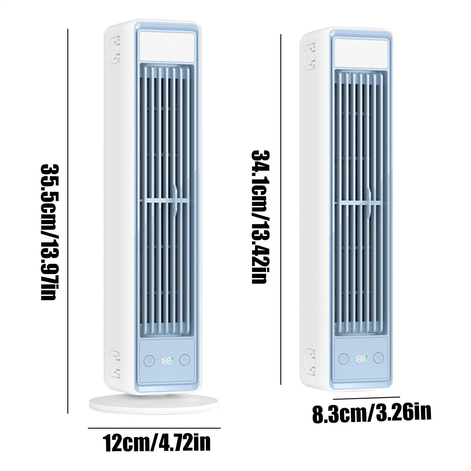 Generico Ventilatore a Torre Senza Pale per la Camera da Controllo touch | Ventilatore A Pianta Portatile Per Camera Da Per Dormitorio Ufficio Appartamento Soggiorno Ristorante