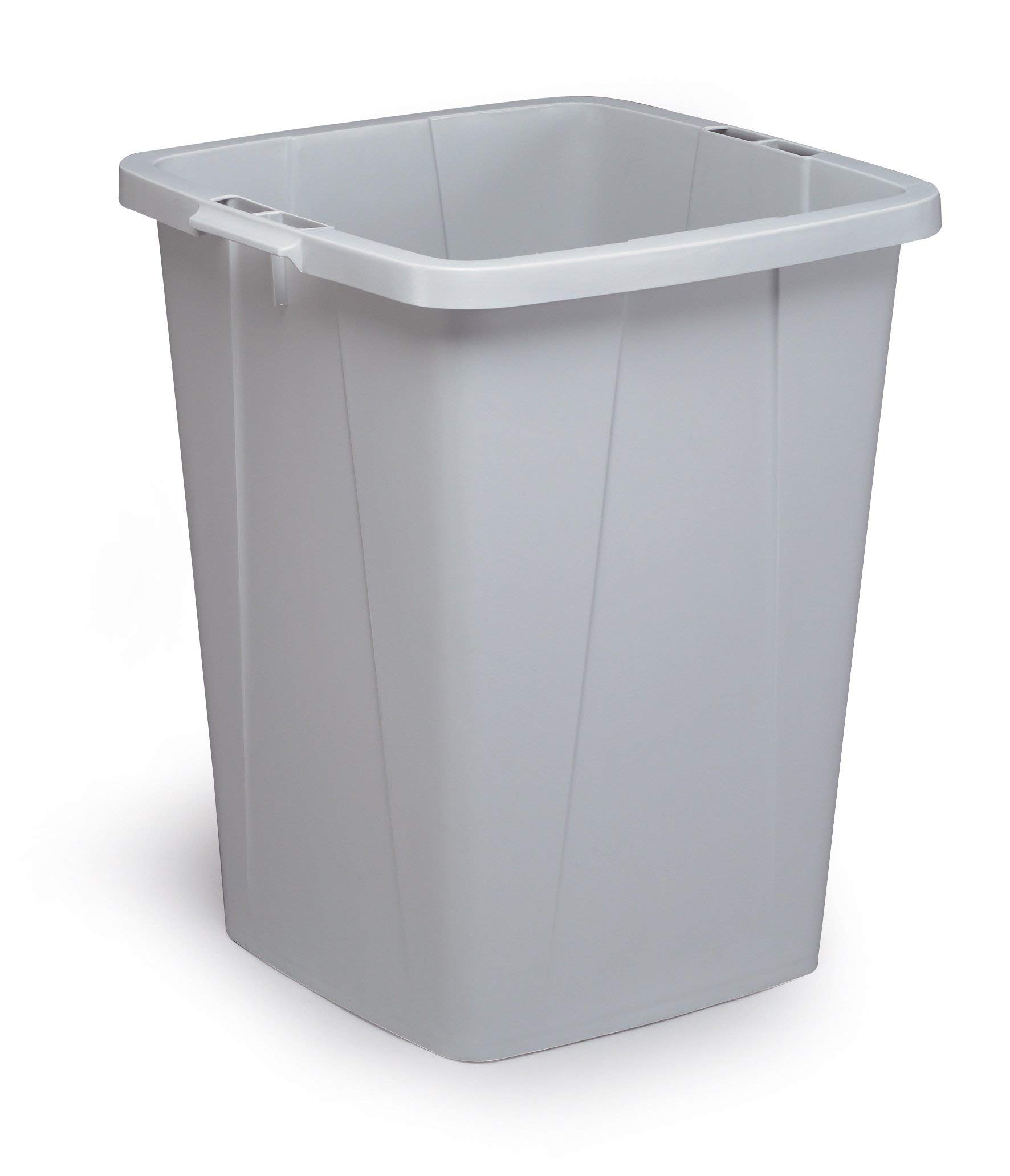 Durable Durabin Abfalleimer / Wertstofftonne 90 Liter, lebensmittelecht, mit Tragegriffen, grau, 1800474050