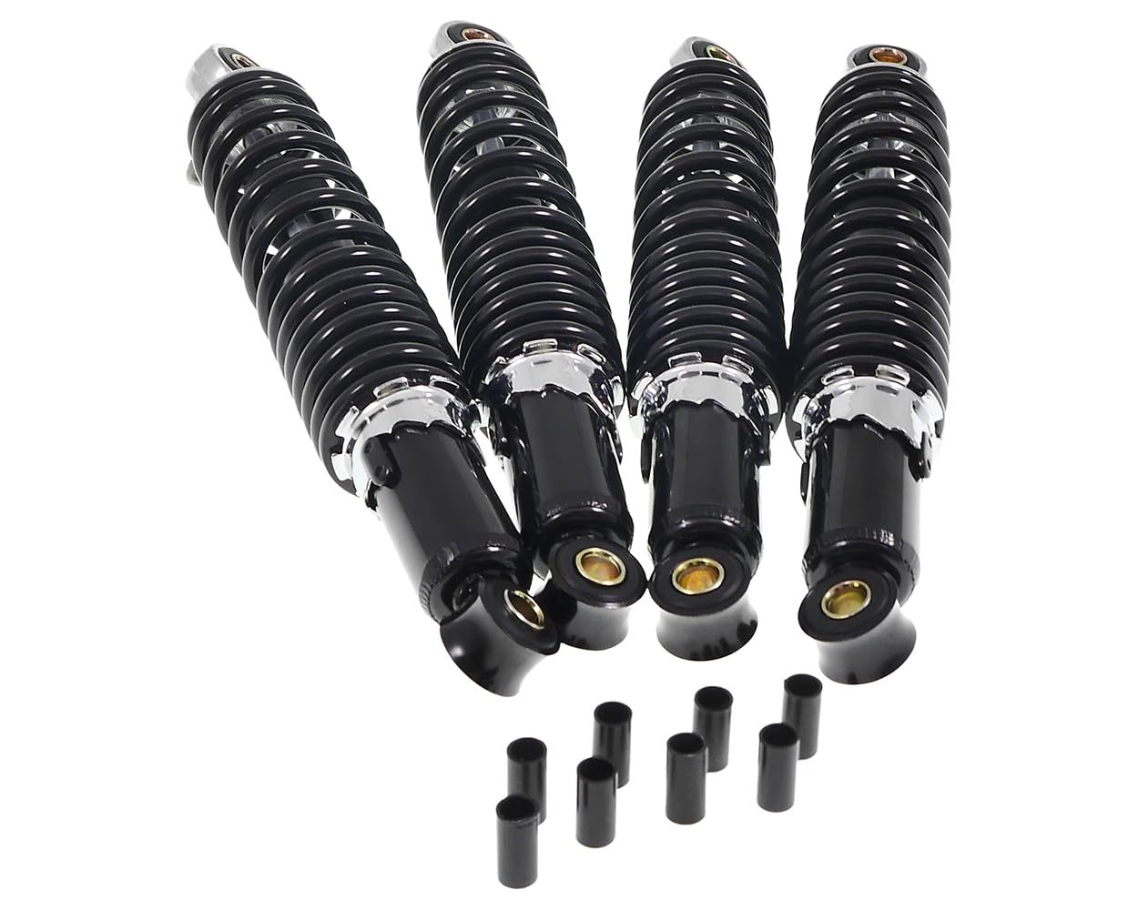 2EXTREME Stoßdämpfer Set kompatibel mit Simson Schwalbe, Sperber, Habicht, Star 50 2T AC Modelle, Länge 300mm, Augendurchmesser 10/8mm