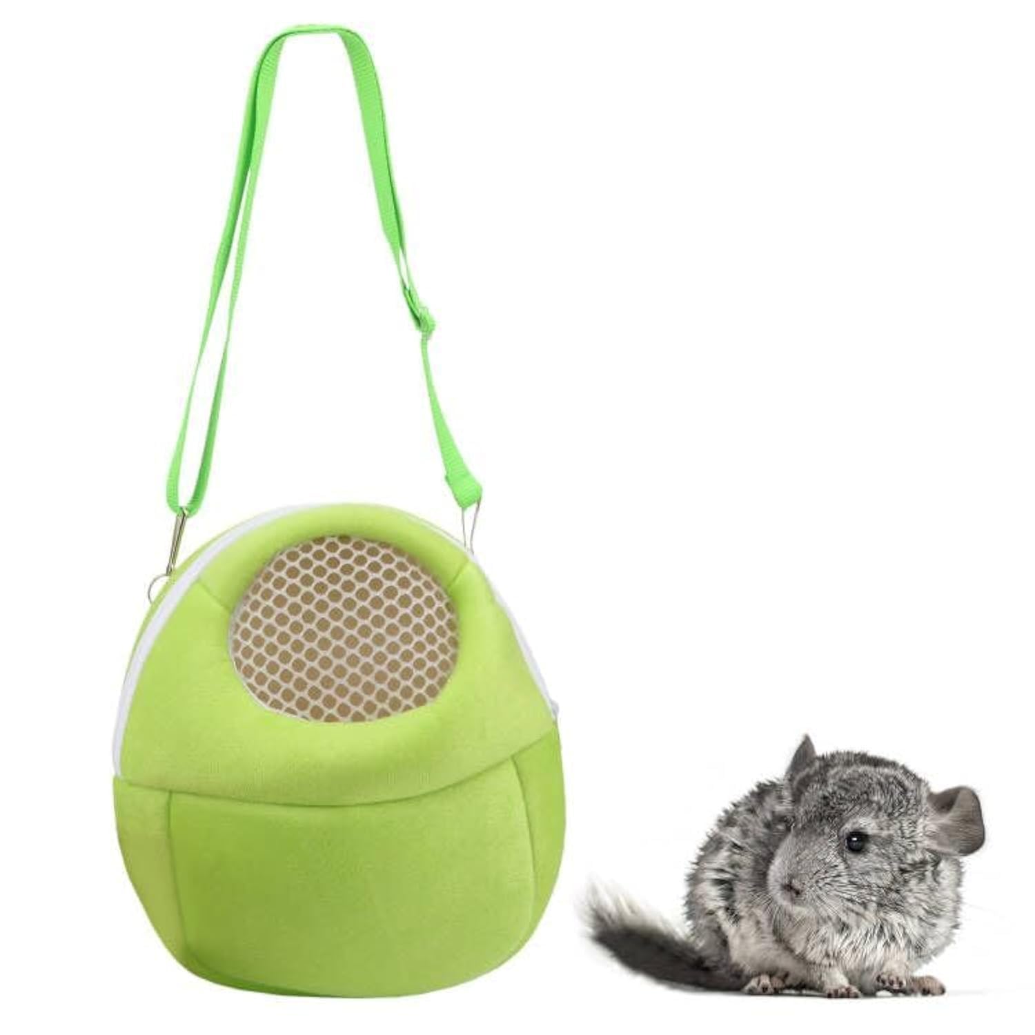 Hypeety Pet Carrier Bag Pet Sling Carrier Backpack Portable Travel Backpack Breathable Outgoing Bag bonding Pouch for Small Pets Hedgehog Hamsters Sugar Glider Chinchilla Guinea Pig (Green)