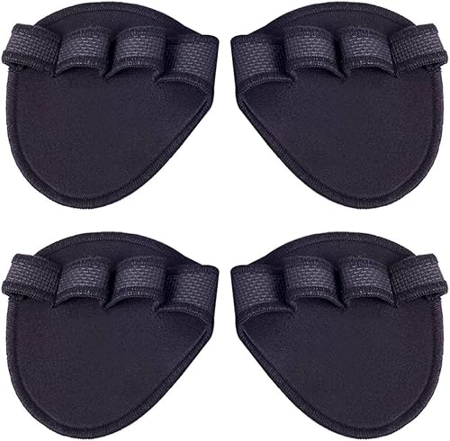 VICASKY Non-Slip Barbell Palm Guards with Finger Rings Lifting Gloves for Weightlifting and Gym Training Comfortable Sweat-Resistant Grip Pads for
