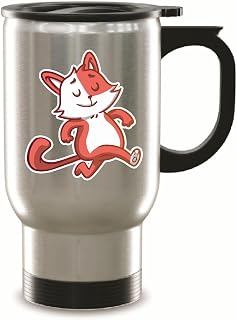 Gift for Pet Lovers Proud Cat An Orange Cat Walking Proudly 14oz Steinless Steel Travel Mug